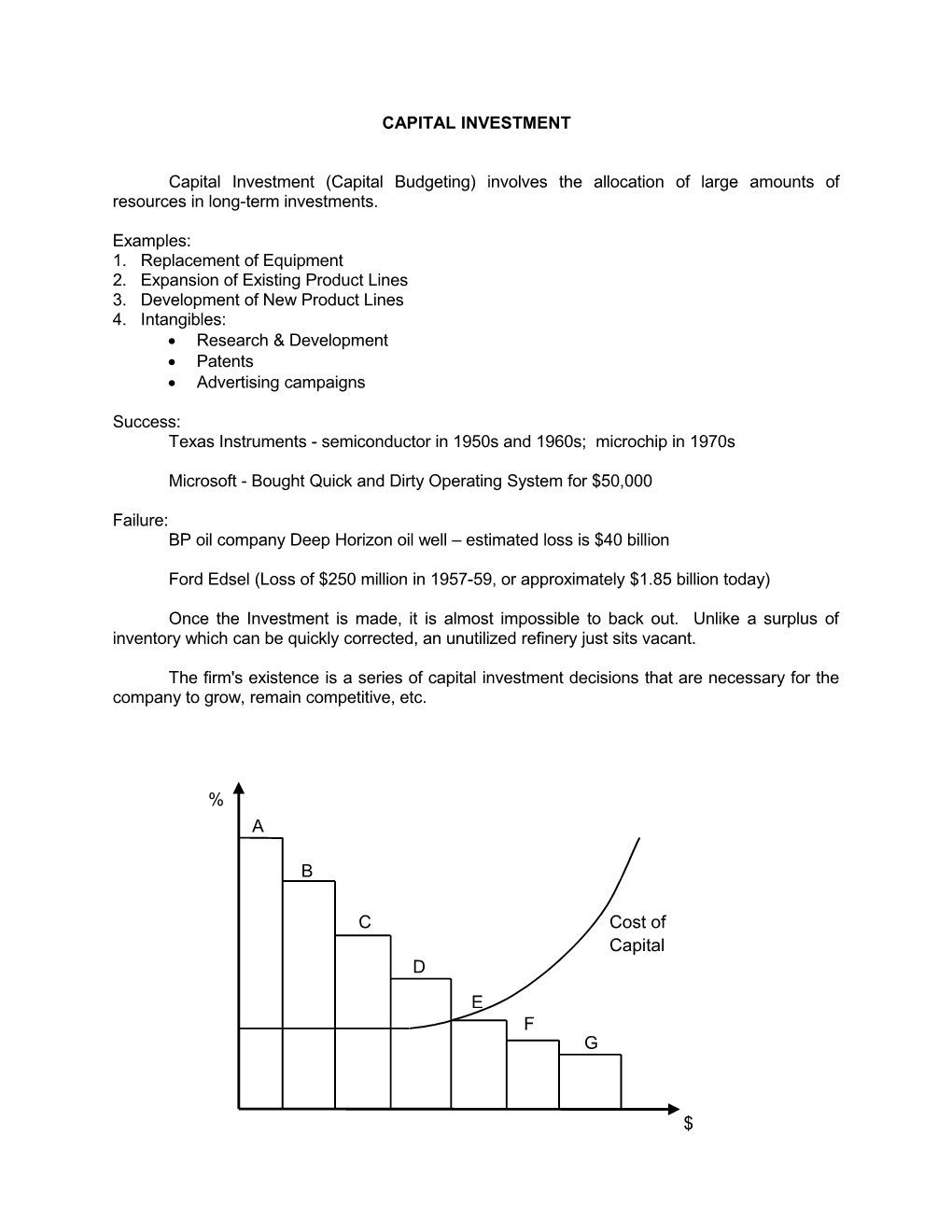 Capital Investment