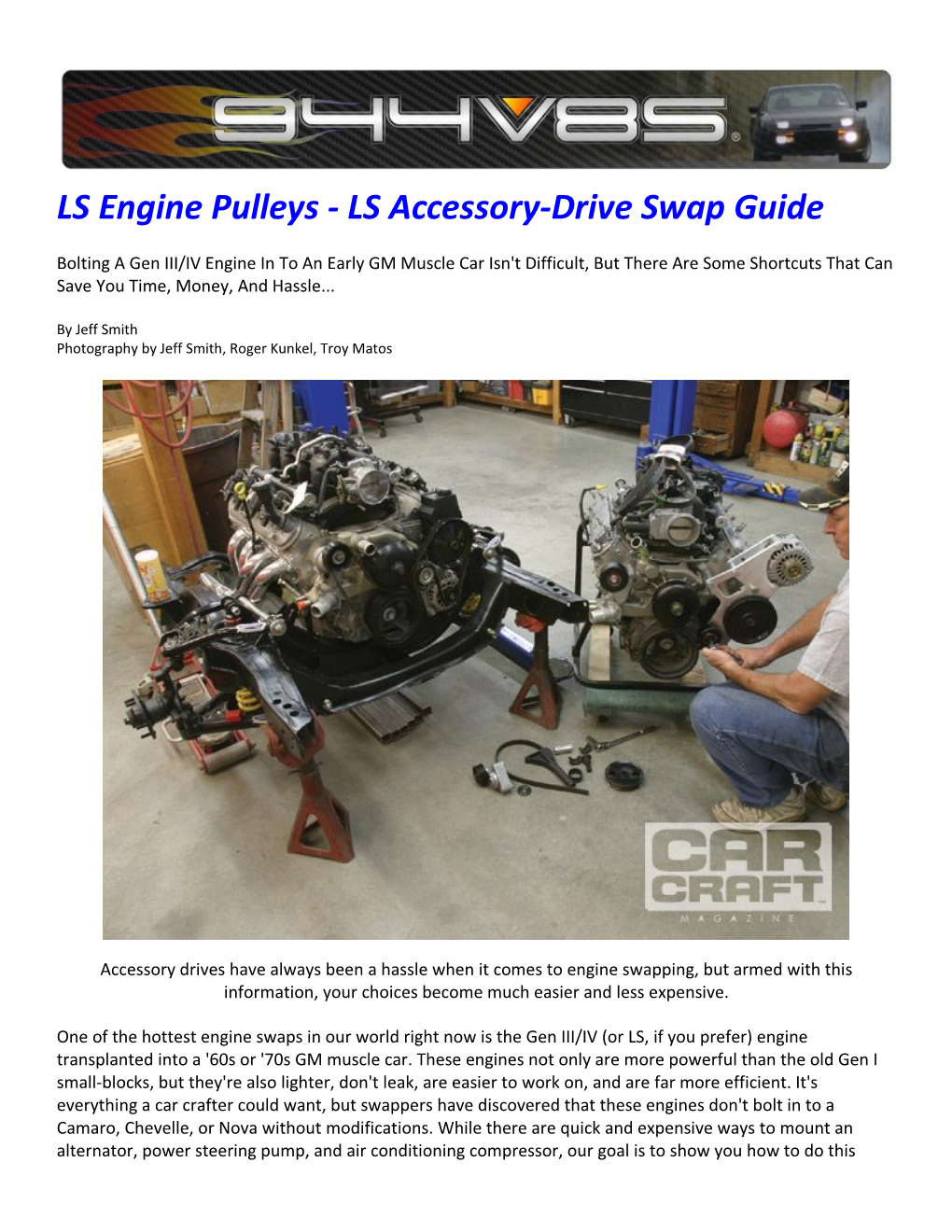 LS Engine Pulleys - LS Accessory-Drive Swap Guide