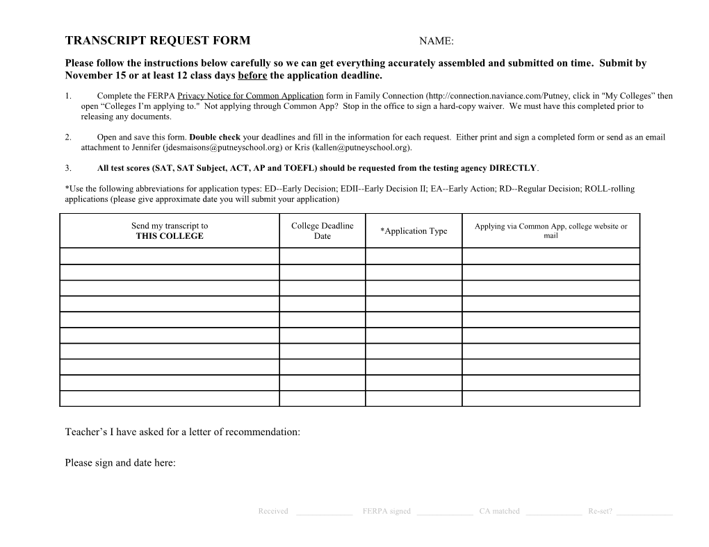 Transcript Request Form s4