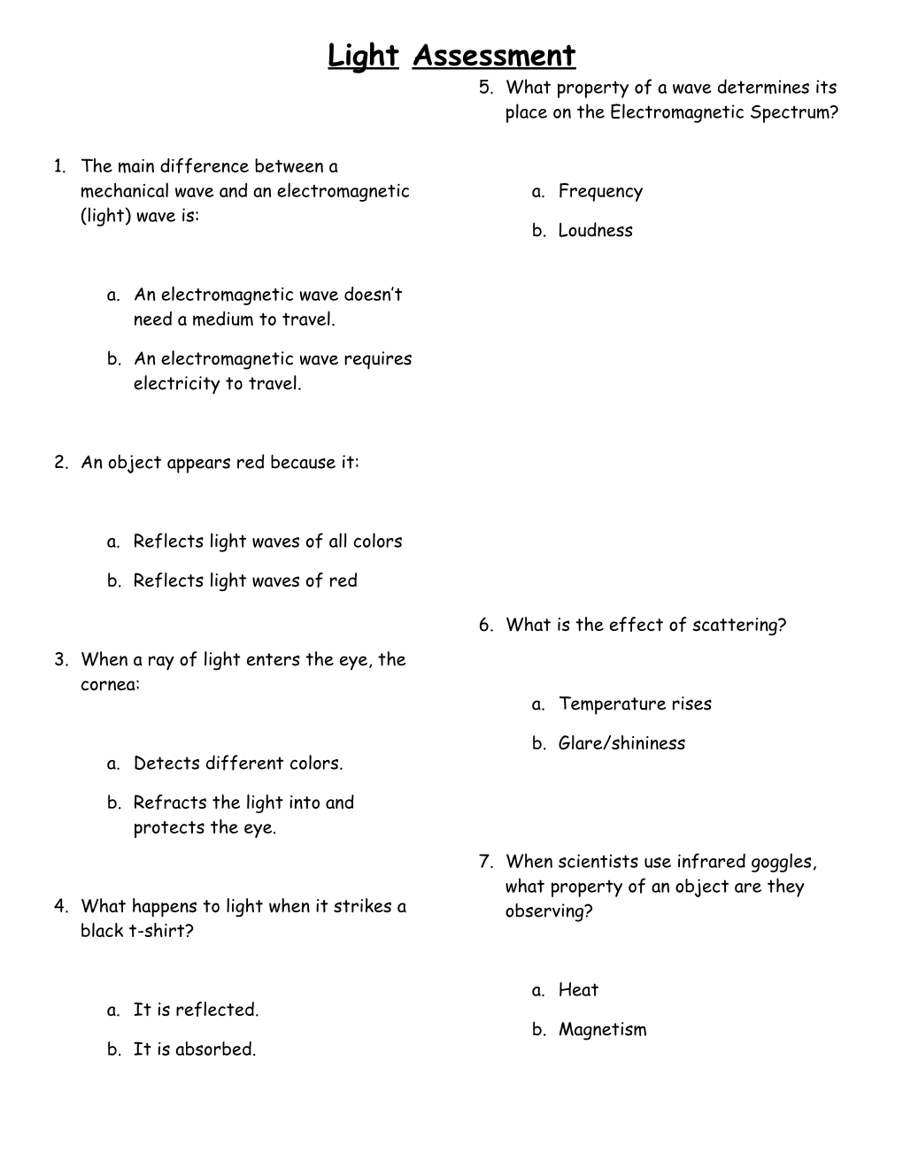 Light Assessment