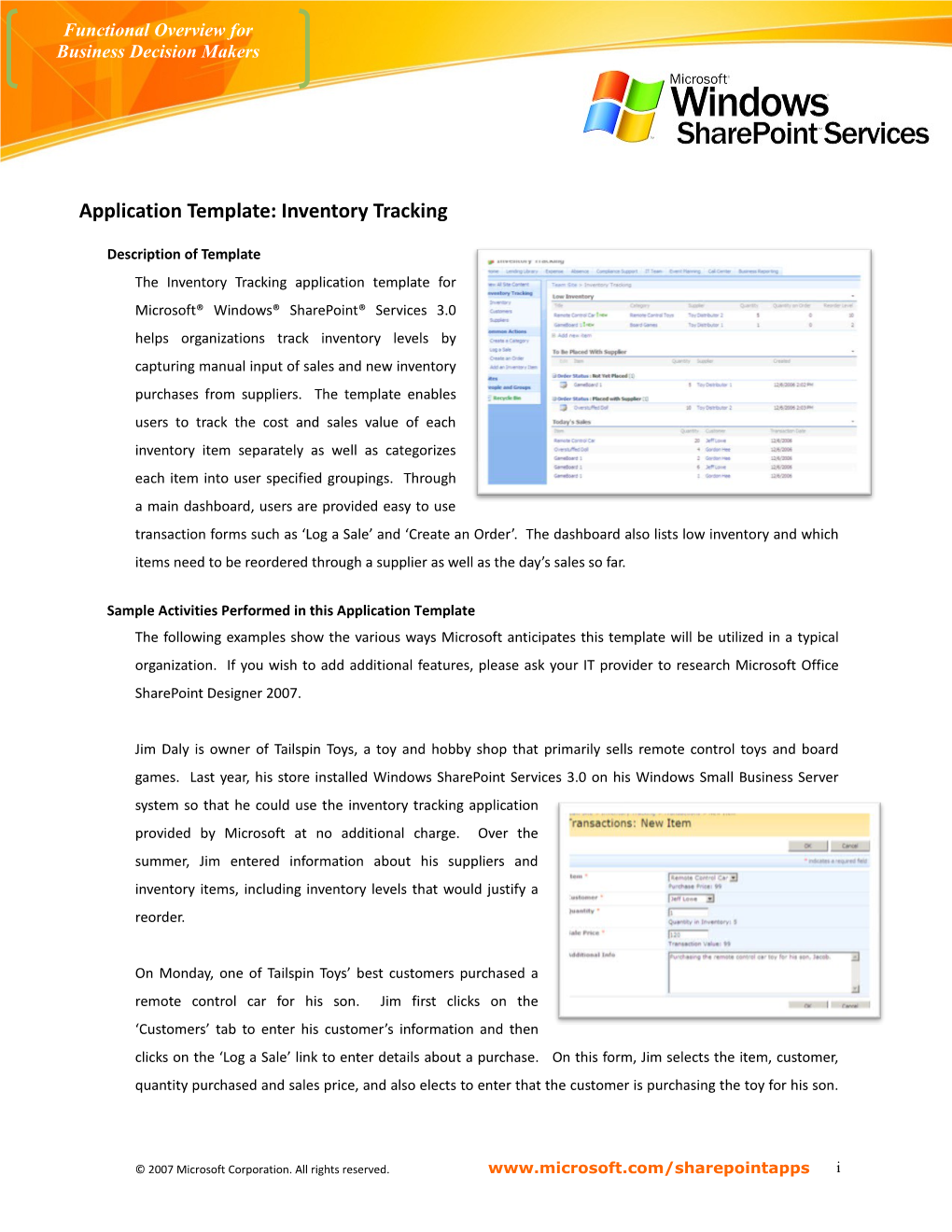 Functional Overview for Business Decision Makers