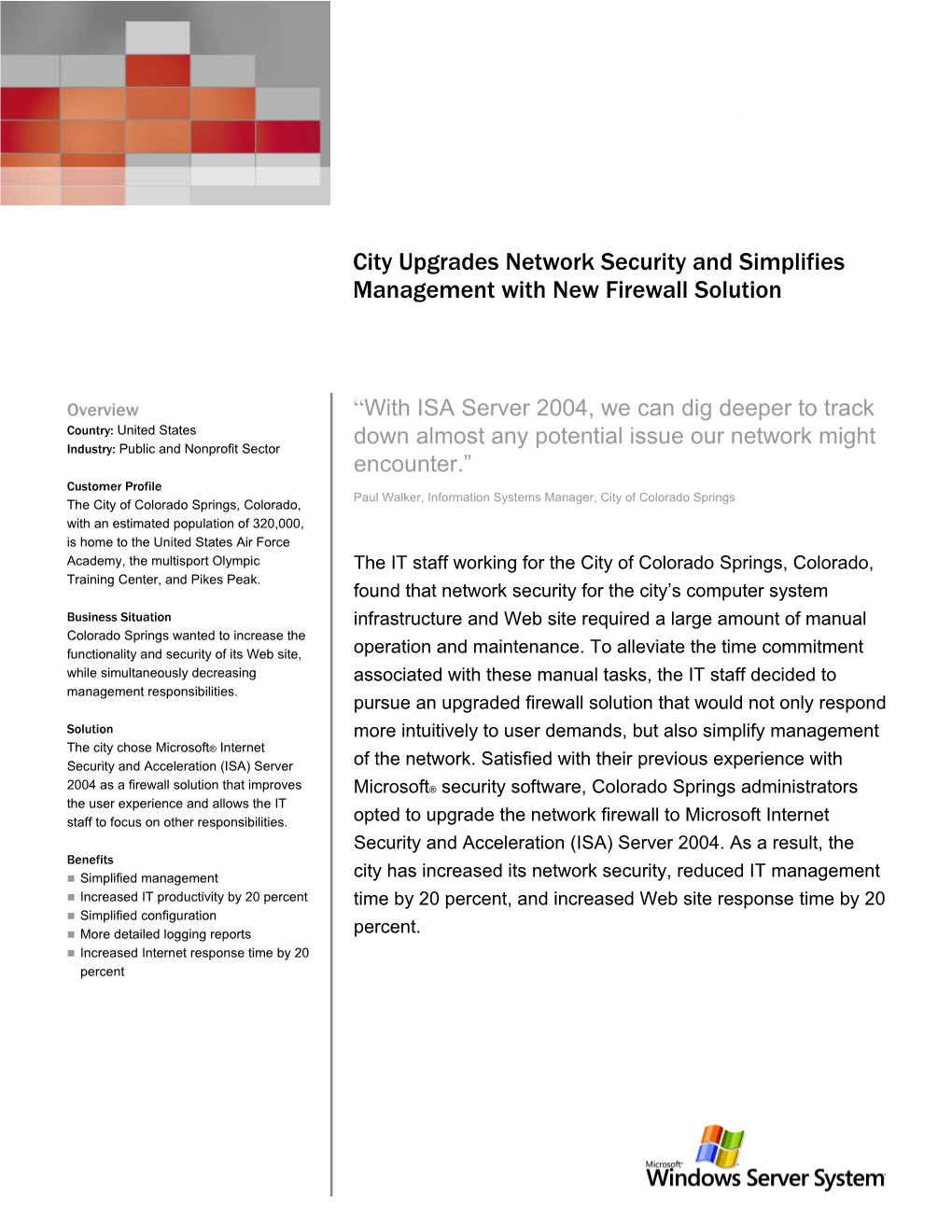 City Upgrades Network Security and Simplifies Management with New Firewall Solution