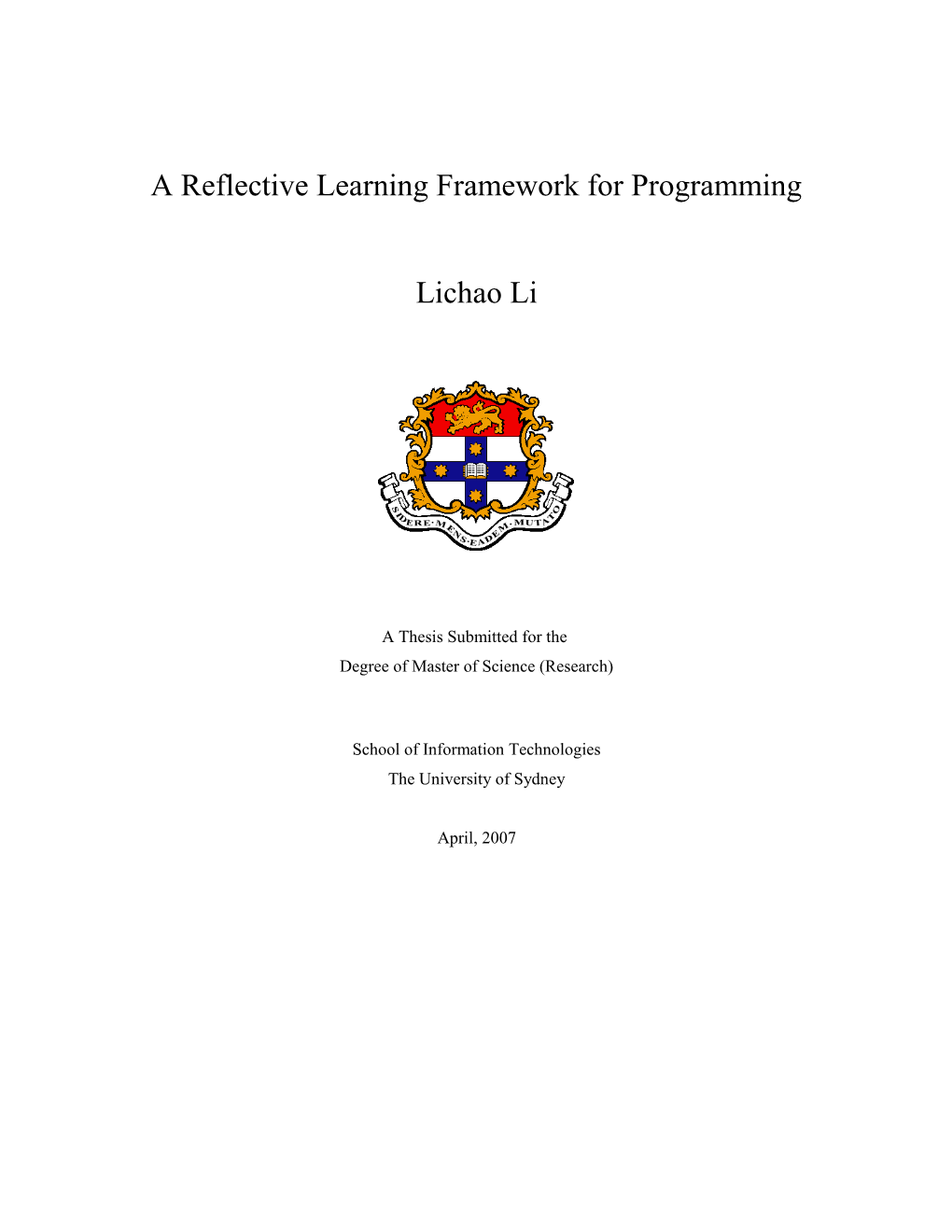 A Reflective Learning Framework for Programming