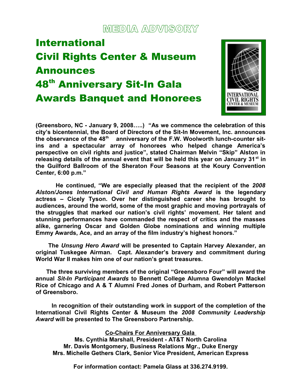 Civil Rights Museum Announces