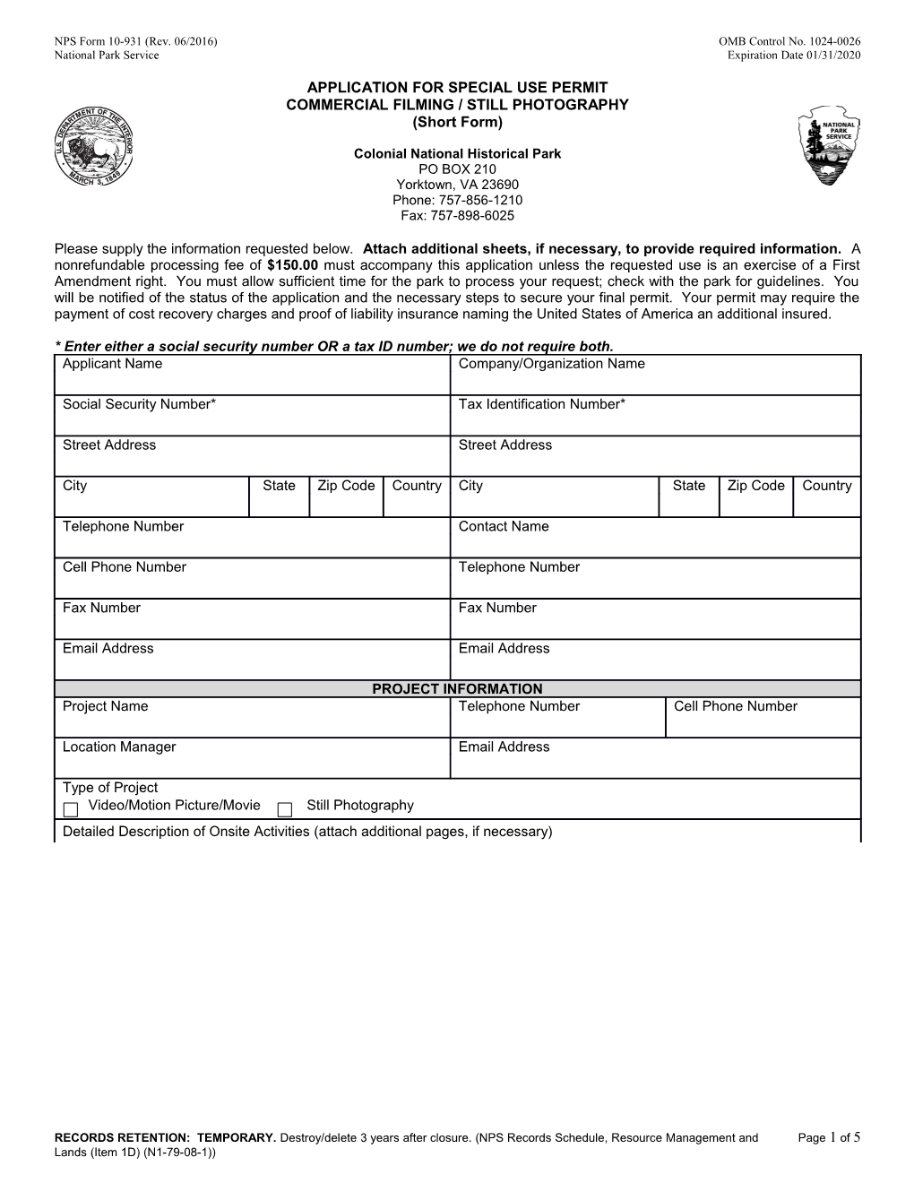 NPS Form 10-931 (Rev. 06/2016) OMB Control No. 1024-0026 s4