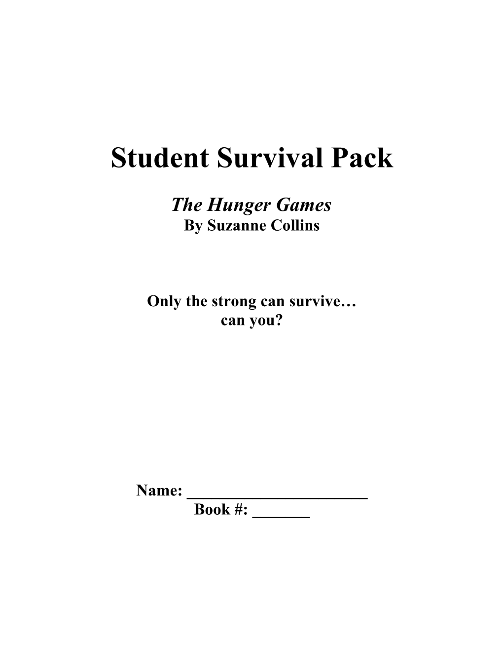 Student Survival Pack