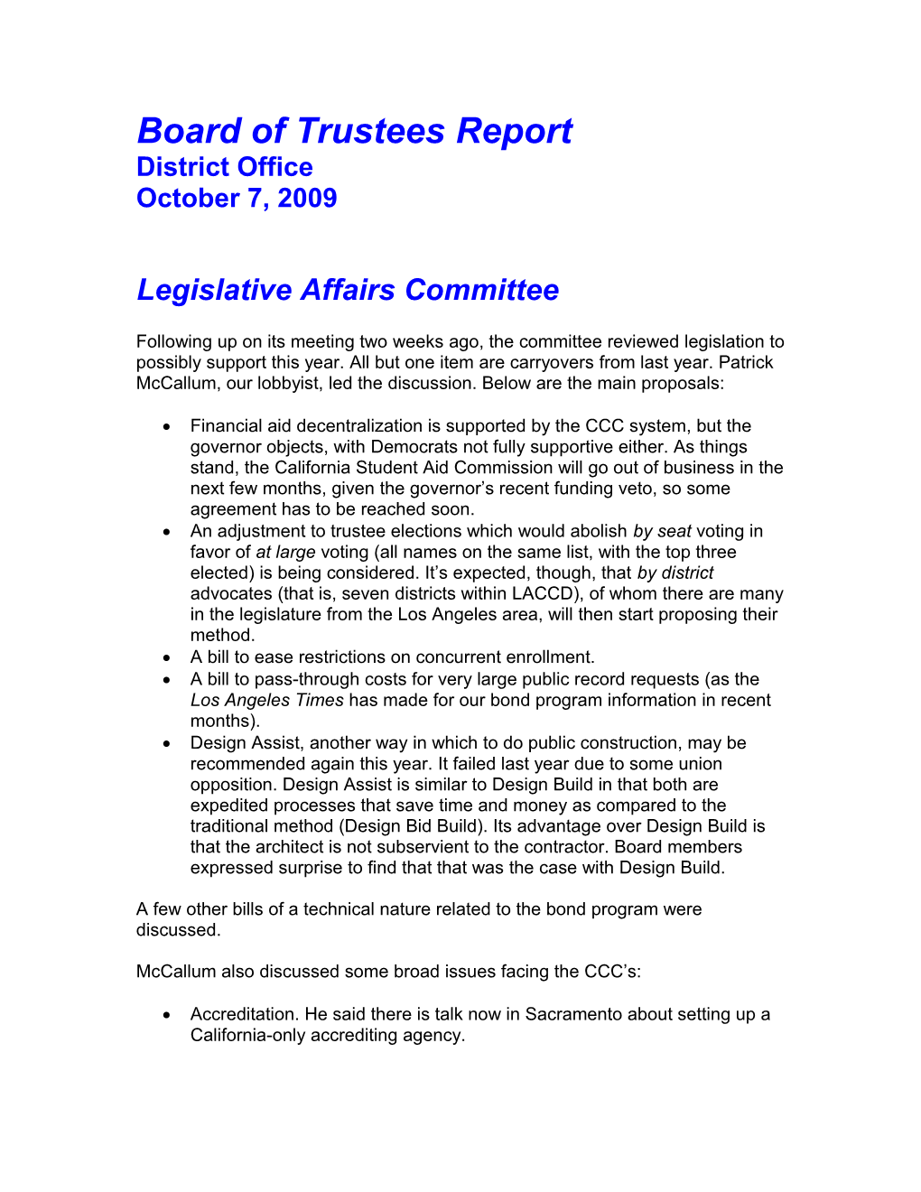 Board of Trustees Report s2