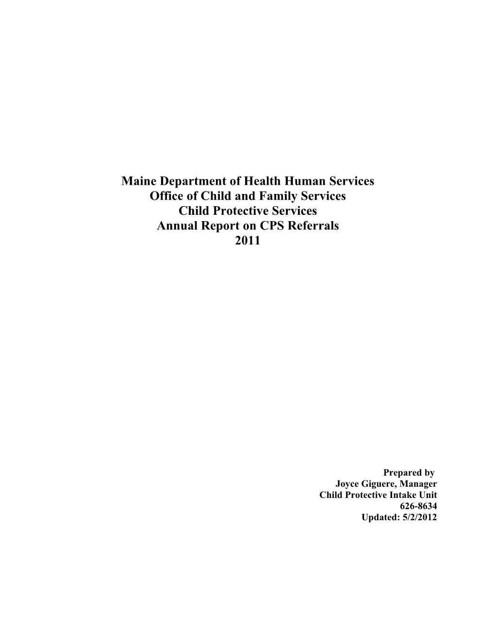 Maine Department of Human Services s1