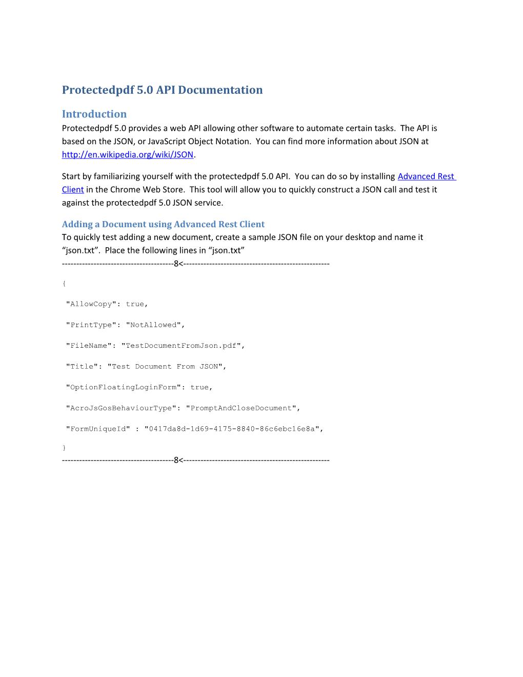Protectedpdf 5.0 API Documentation
