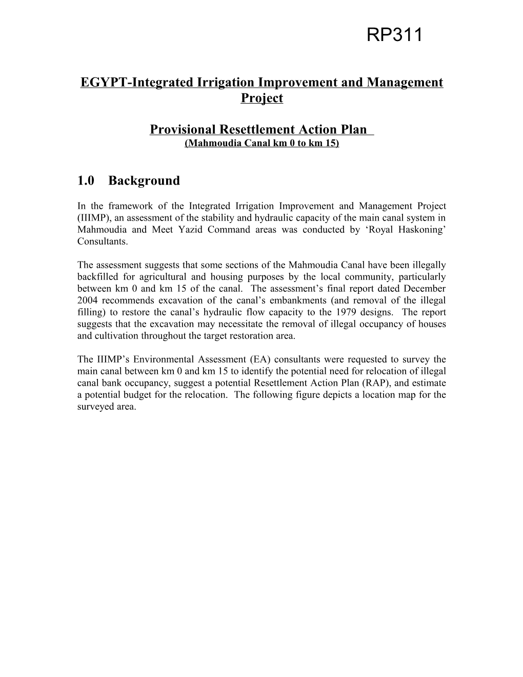EGYPT-Integrated Irrigation Improvement and Management Project