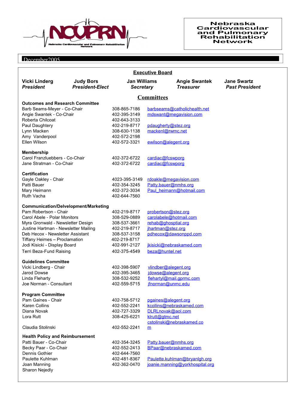 Certification Committee Report