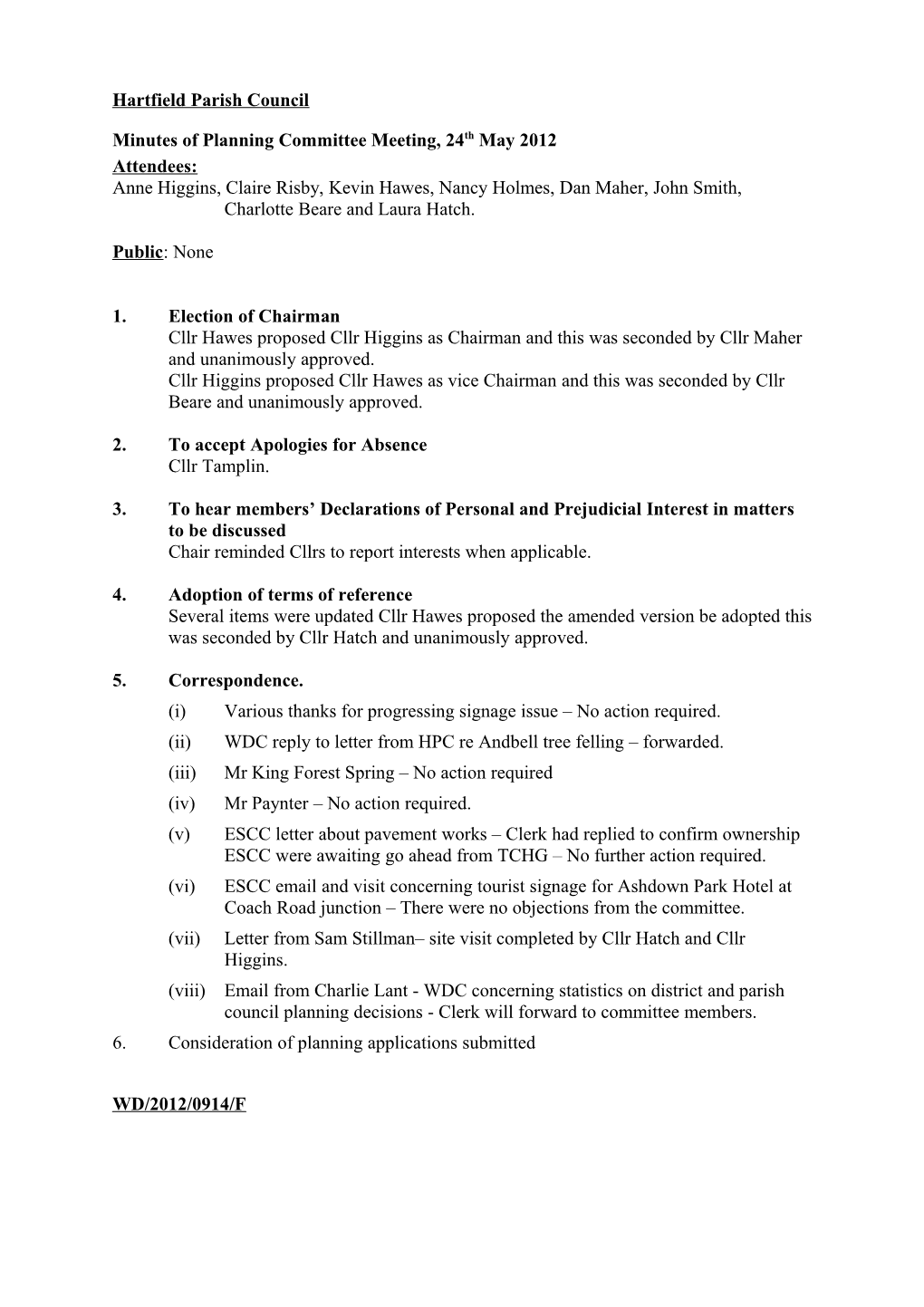 Hartfield Parish Council