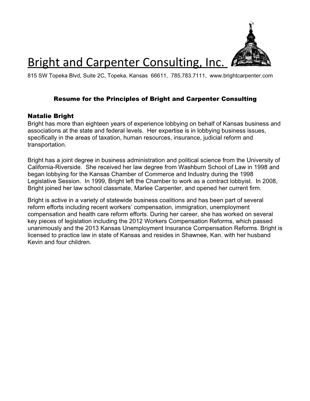 Bright and Carpenter Consulting