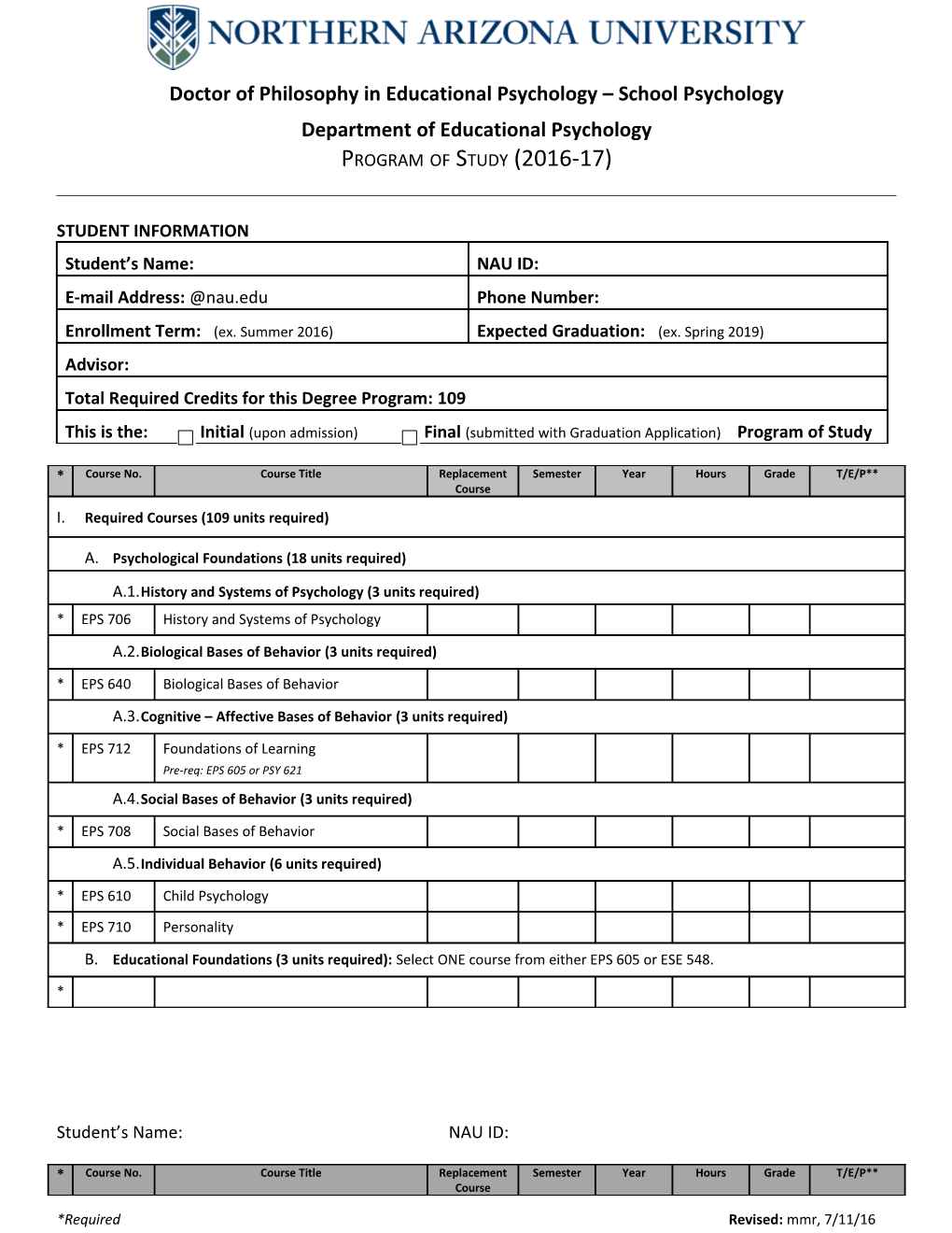 Student Information s16