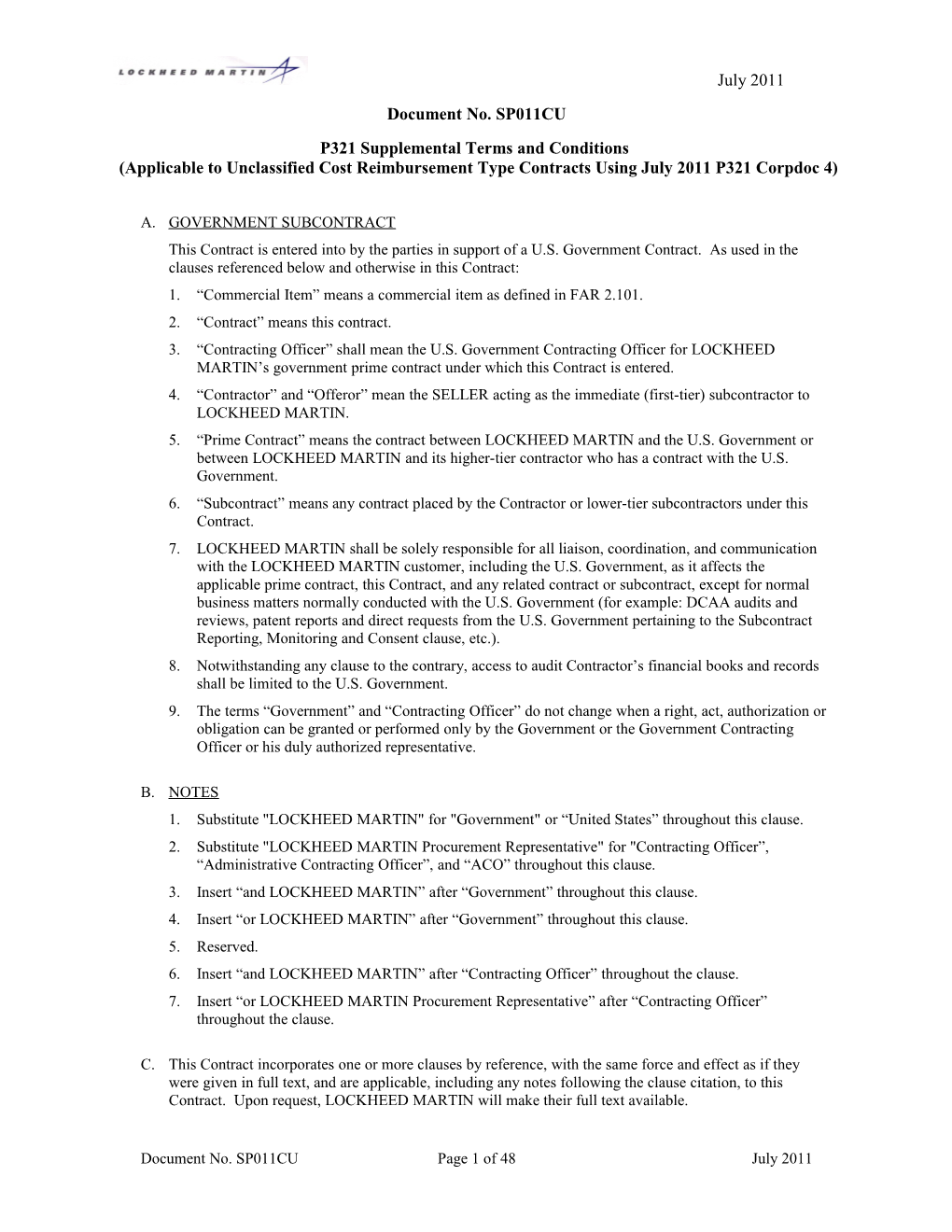 P987 Supplemental Terms and Conditions November 2009