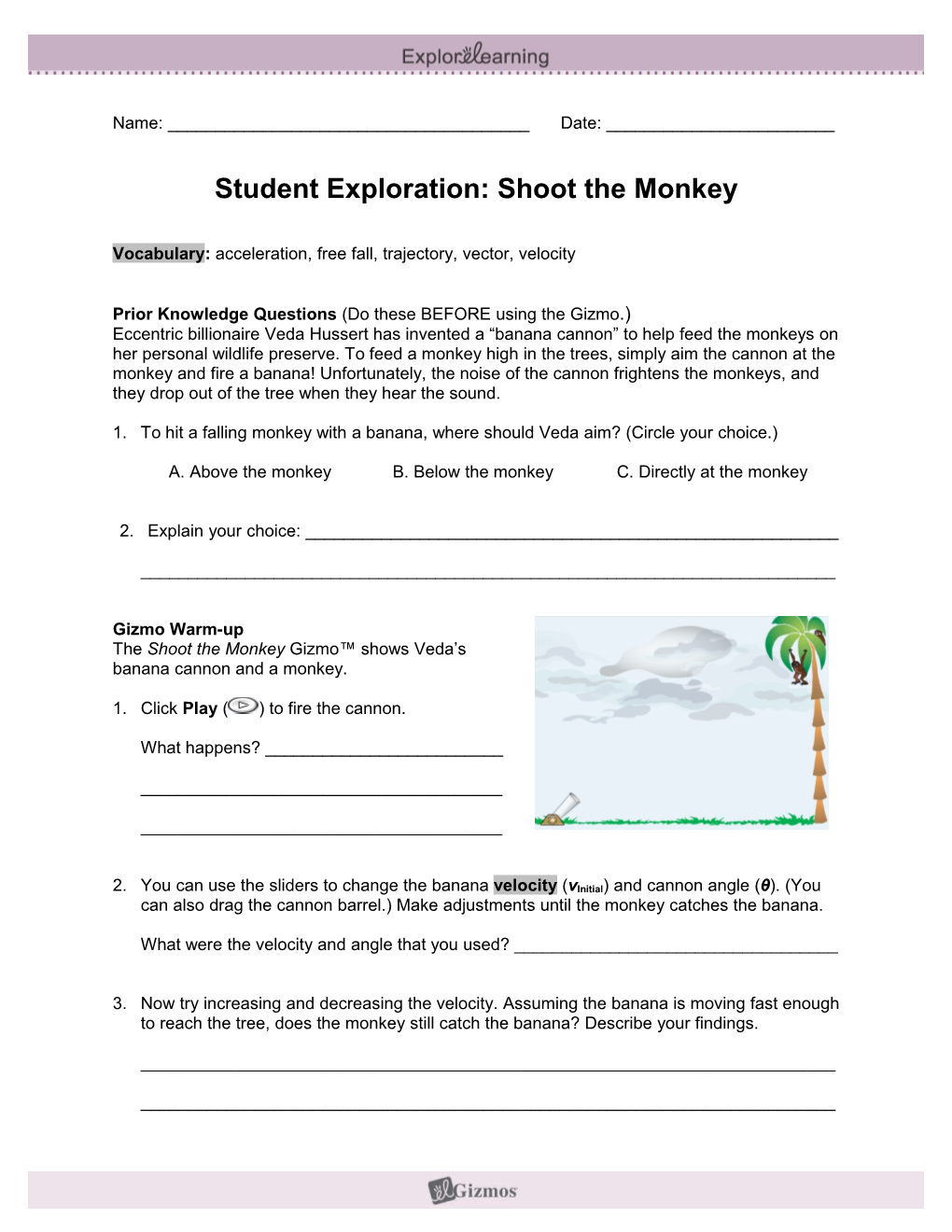 Student Exploration Sheet: Growing Plants s8