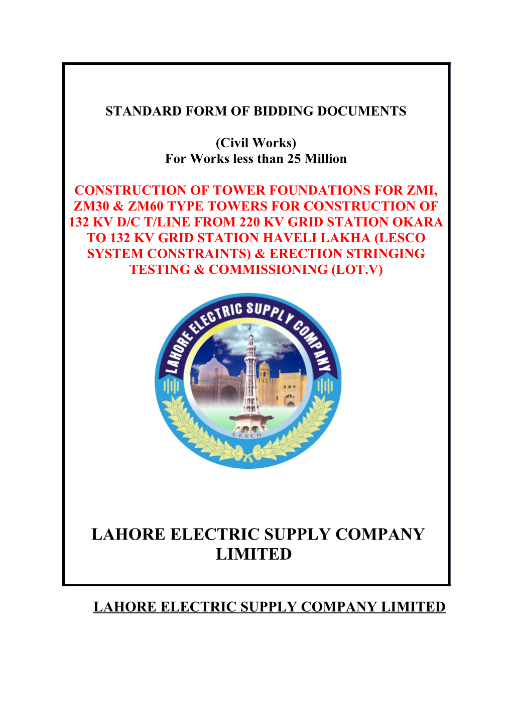 Standard Form of Bidding Documents s1