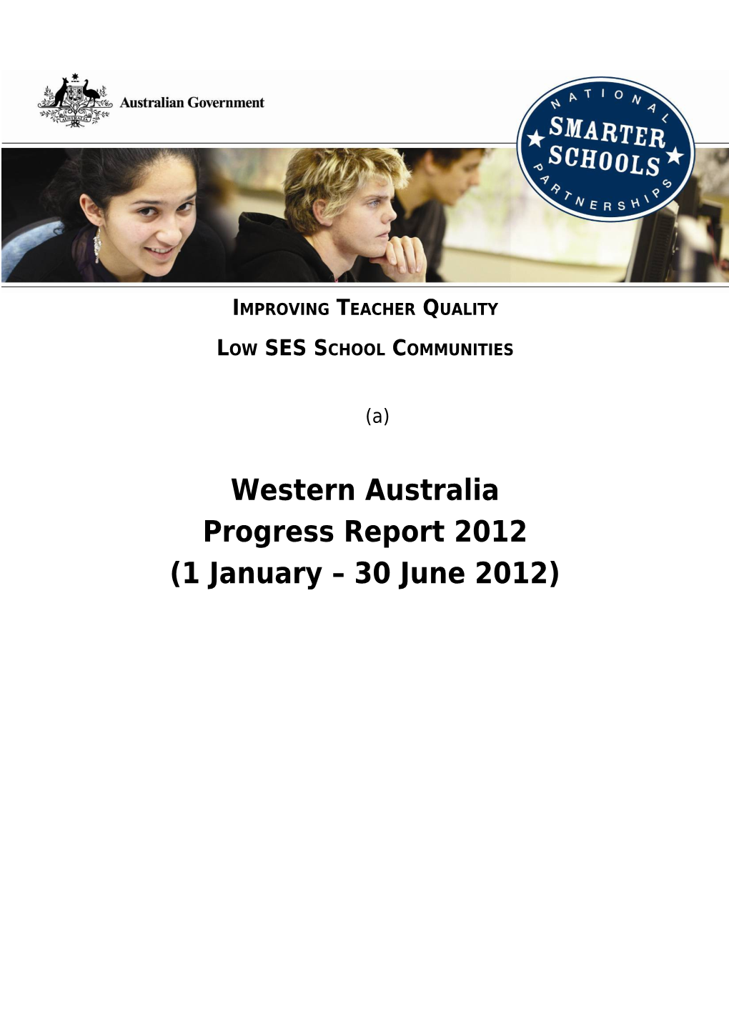 Western Australia Progress Report 2012