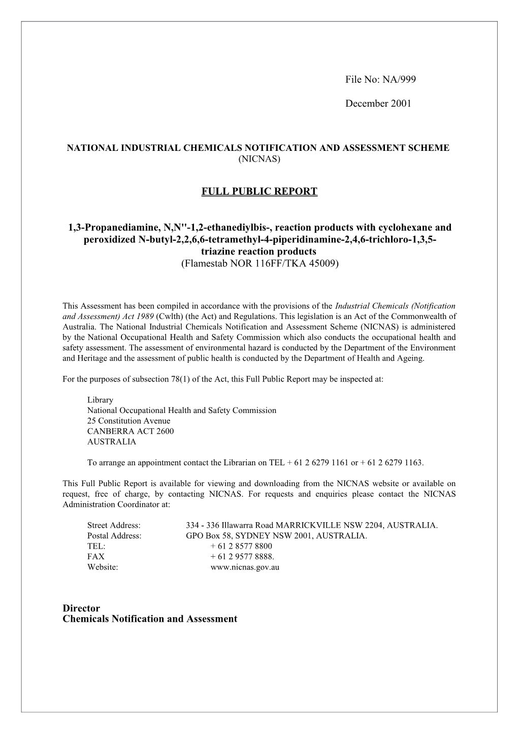 National Industrial Chemicals Notification and Assessment Scheme s4
