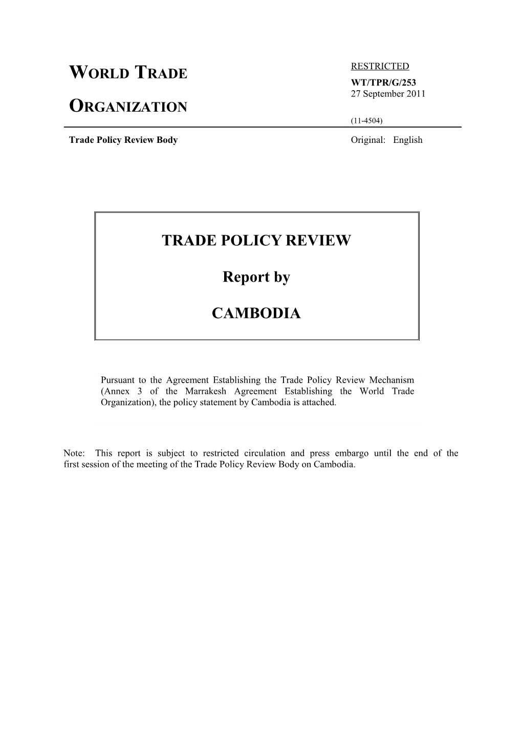 Trade Policy Review Body s2