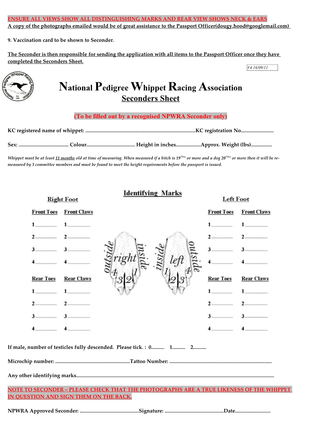 National Pedigree Whippet Racing Association