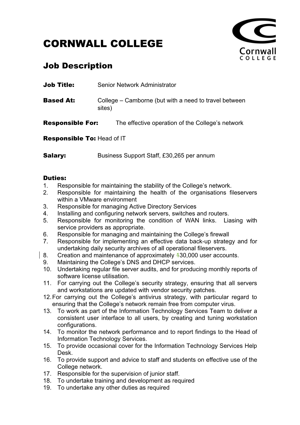 New Organisational Structure for Computing Services s1