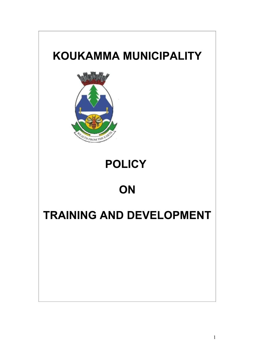 Training and Development Policy