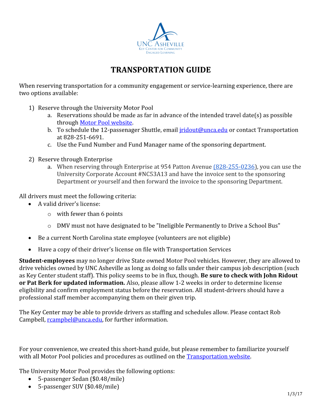 Transportation Guide