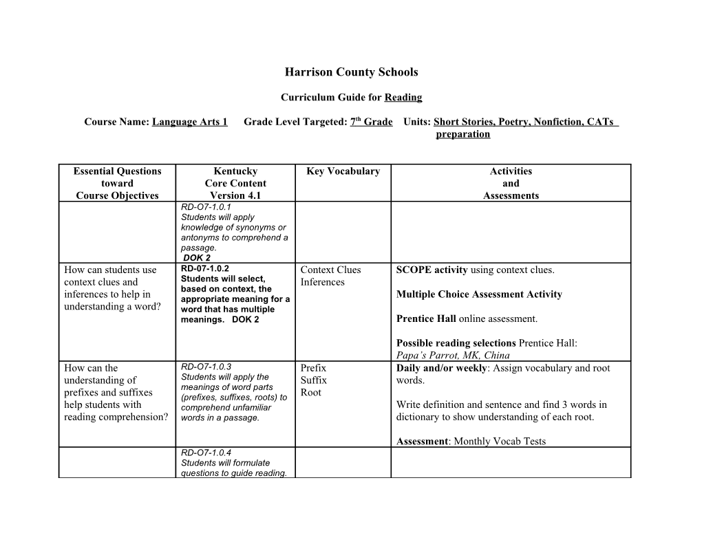 HCMS Curriculum Mapping s2