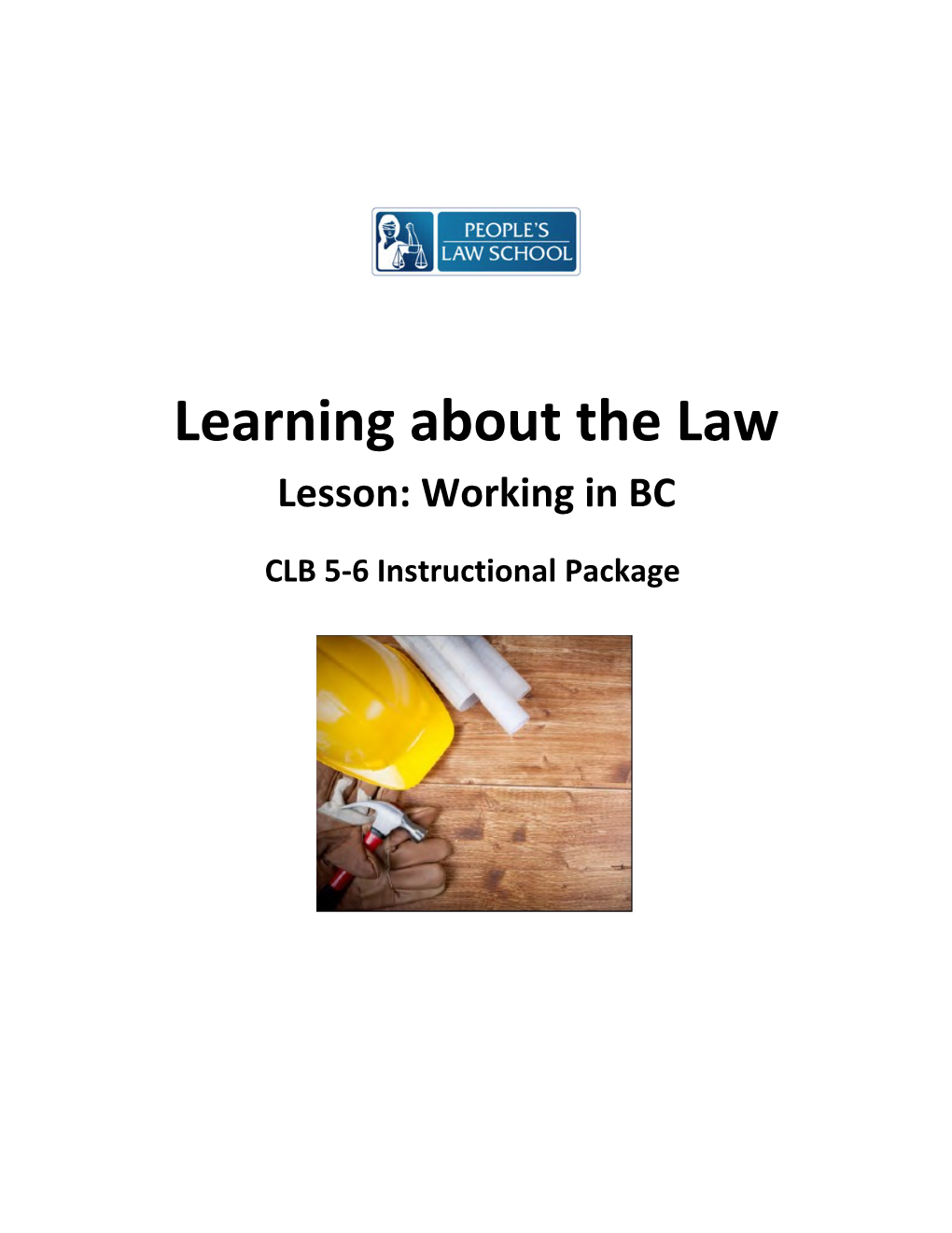 Learning About the Law Lesson: Working in BC