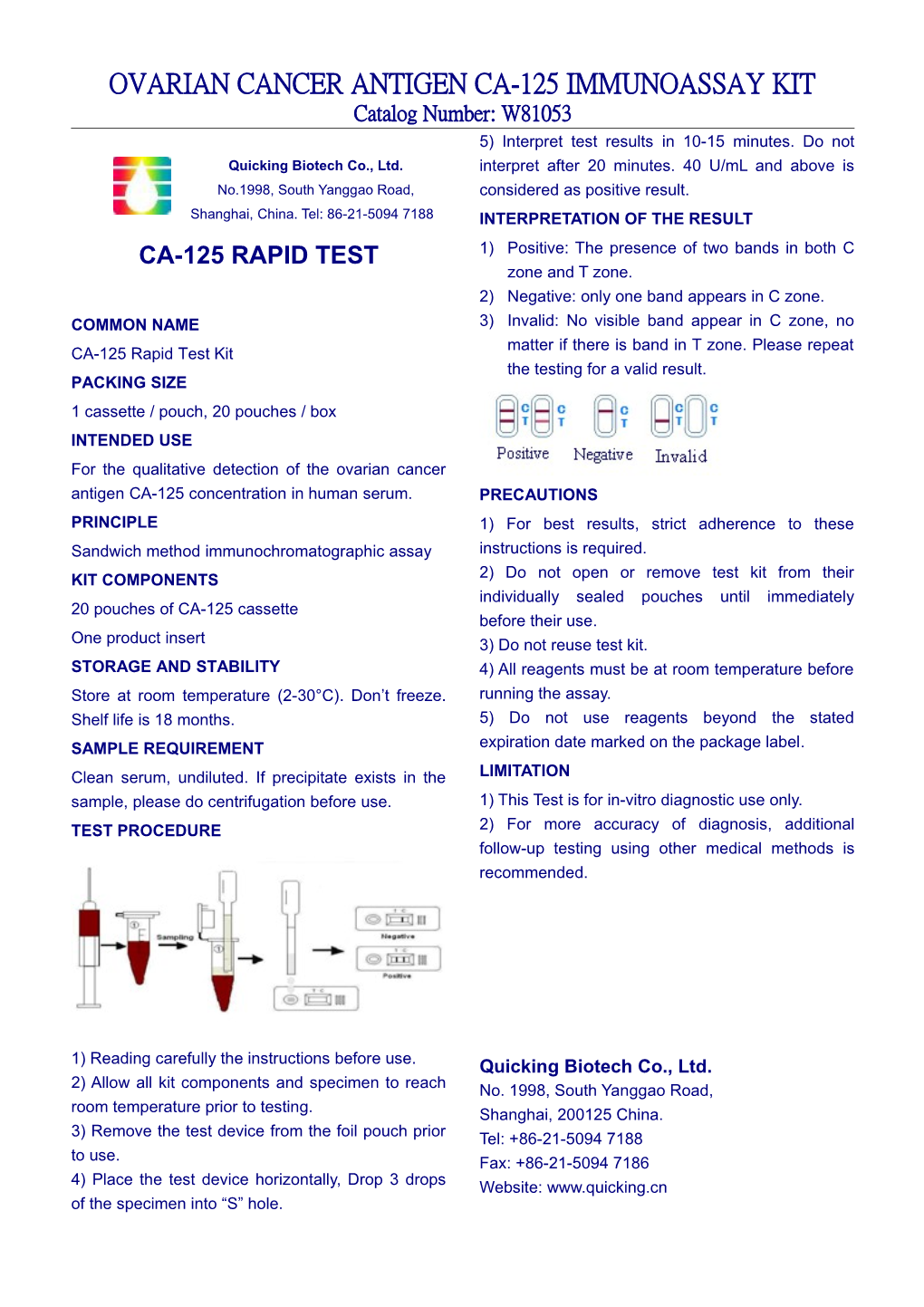 One Step CPV Ag Test Kit