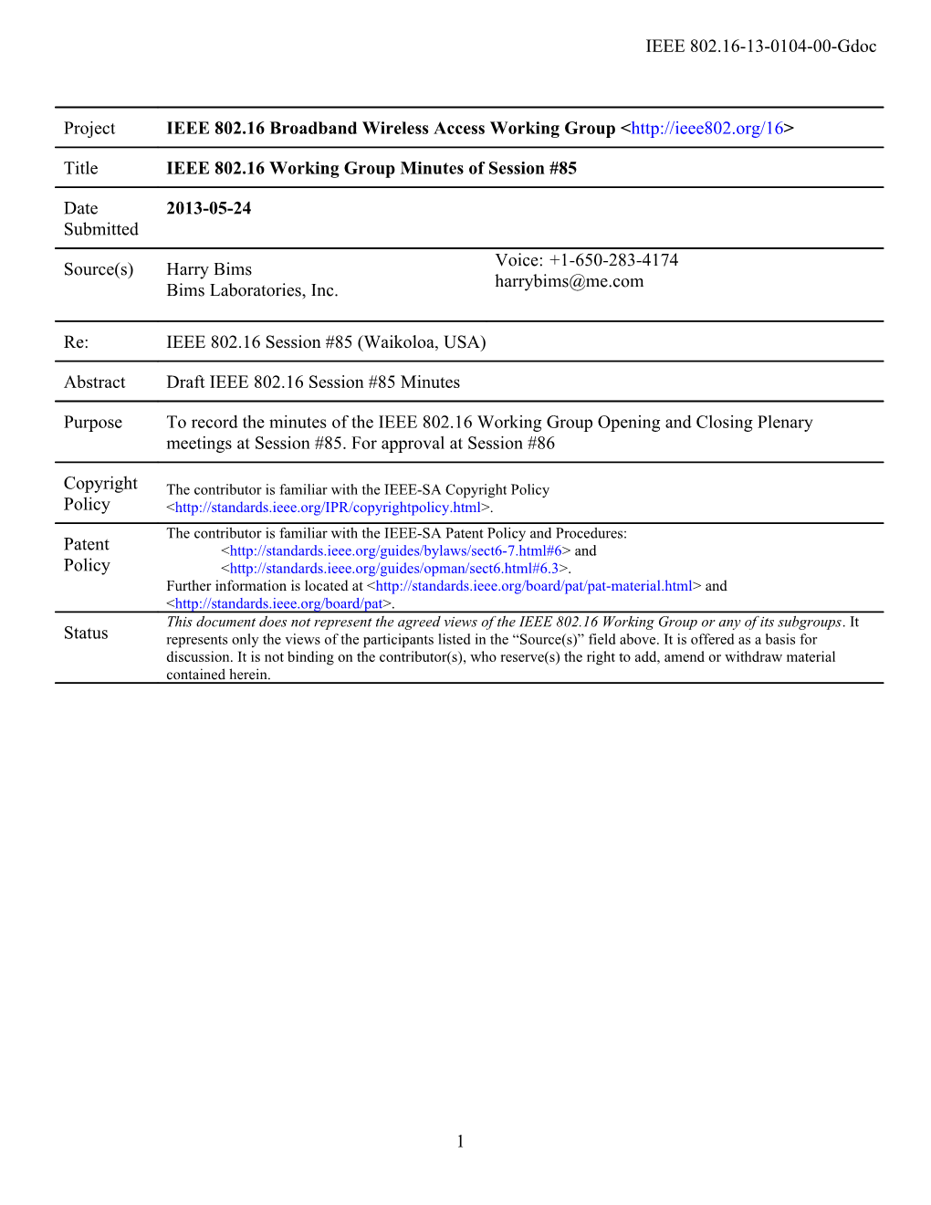 IEEE 802.16 Mentor Document Template s8