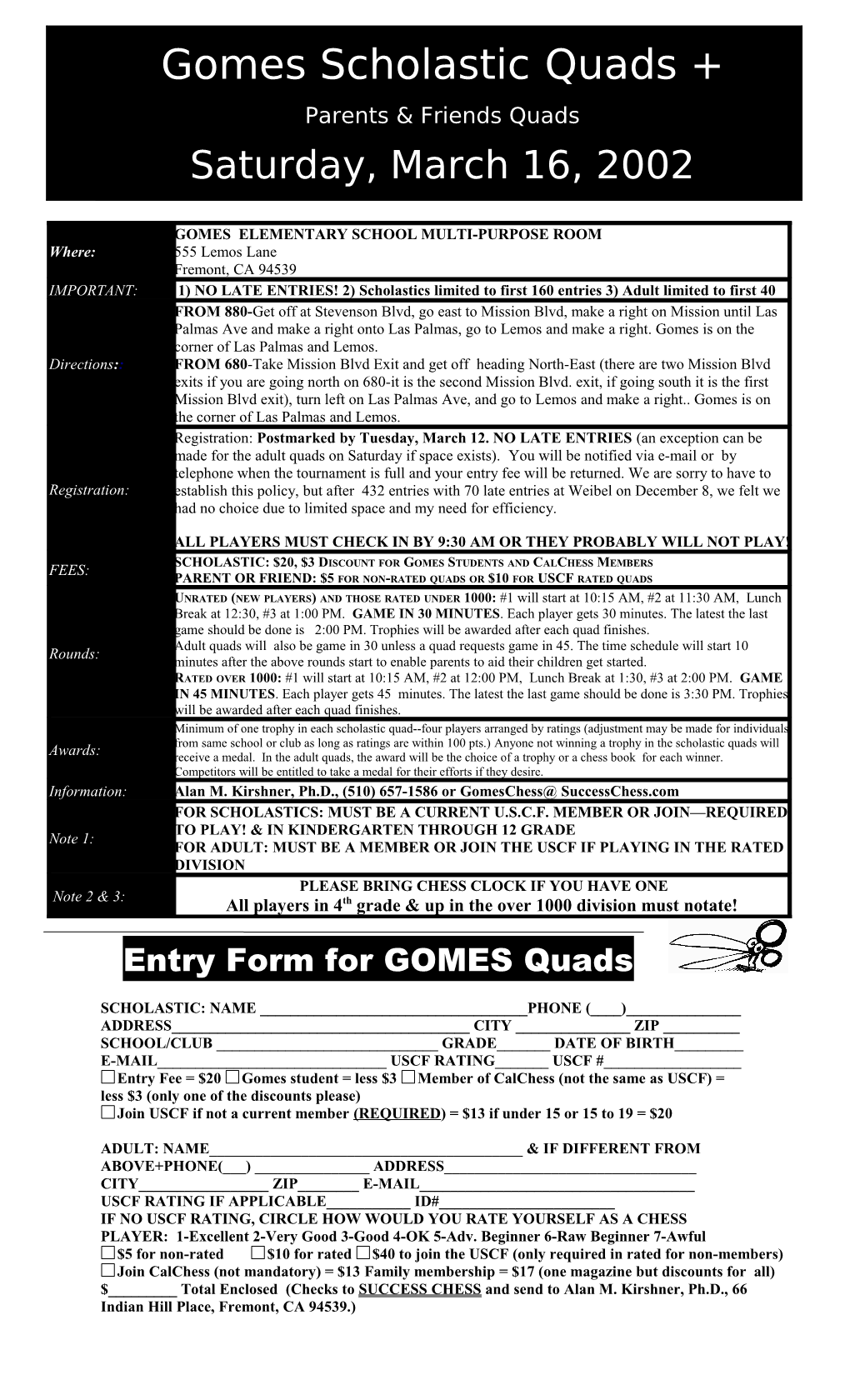 Weibel Scholastic Quads: Sat