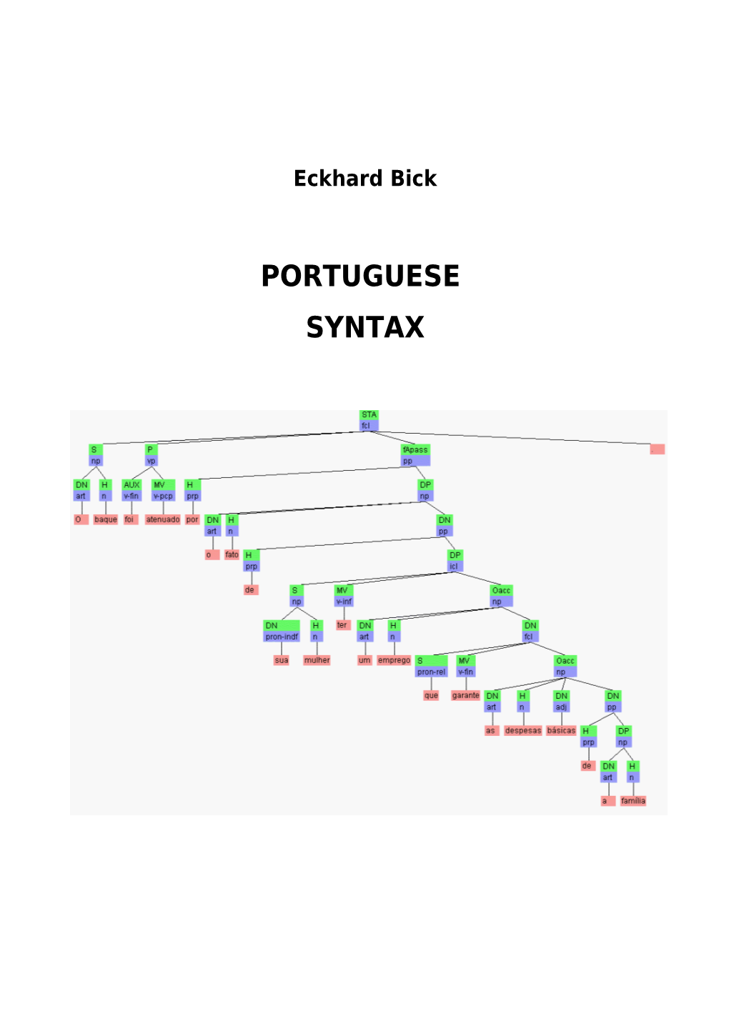 Eckhard Bick, Portuguese Syntax