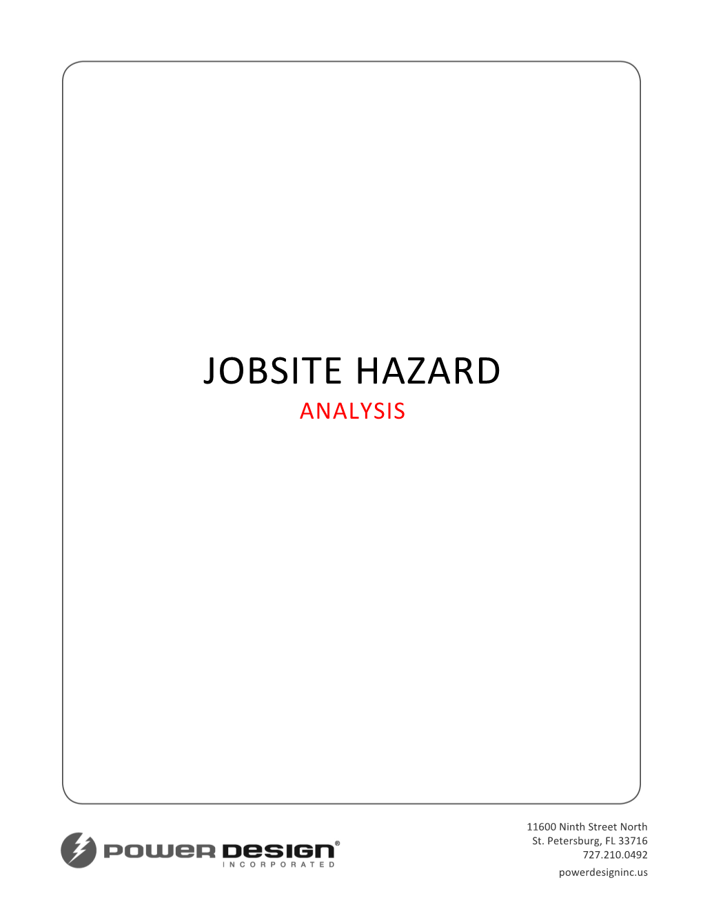 Jobsite Hazard Analysis