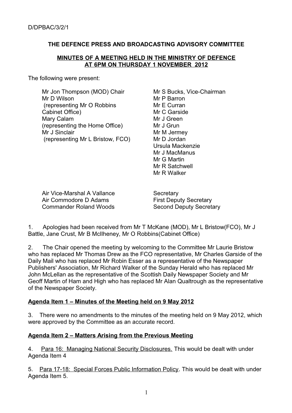 The Defencepress and Broadcasting Advisory Committee