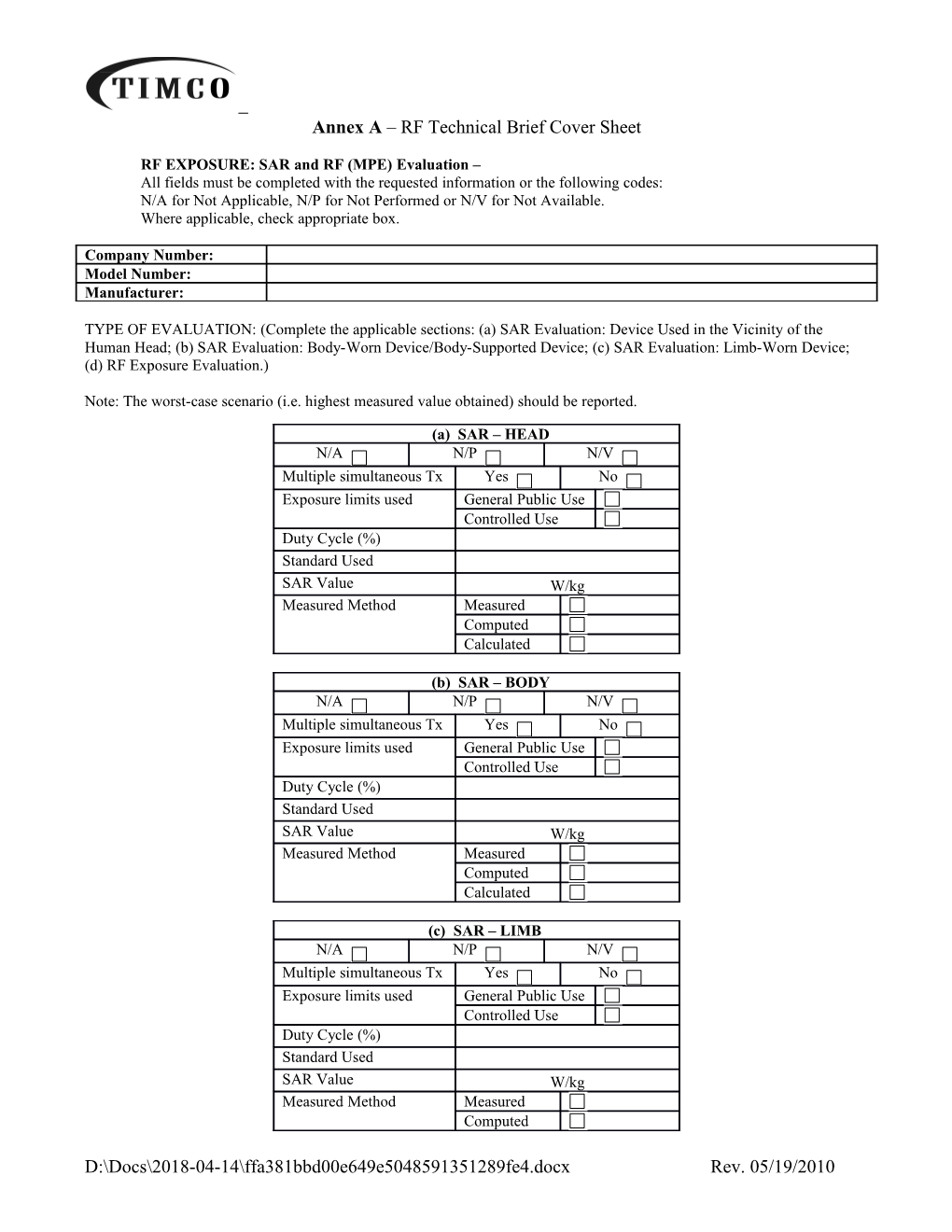 Radio Equipment Certification Procedure s1