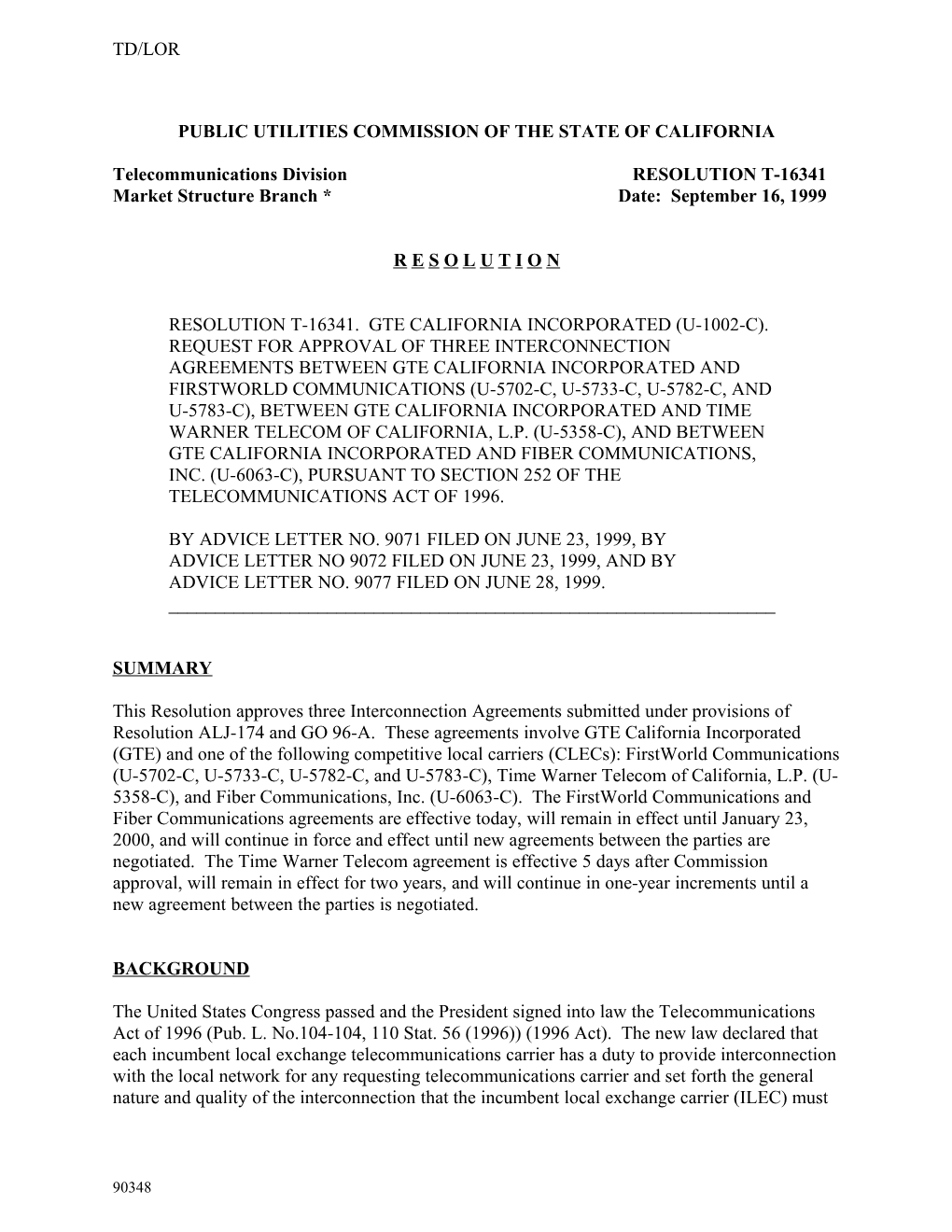 Public Utilities Commission of the State of California s103