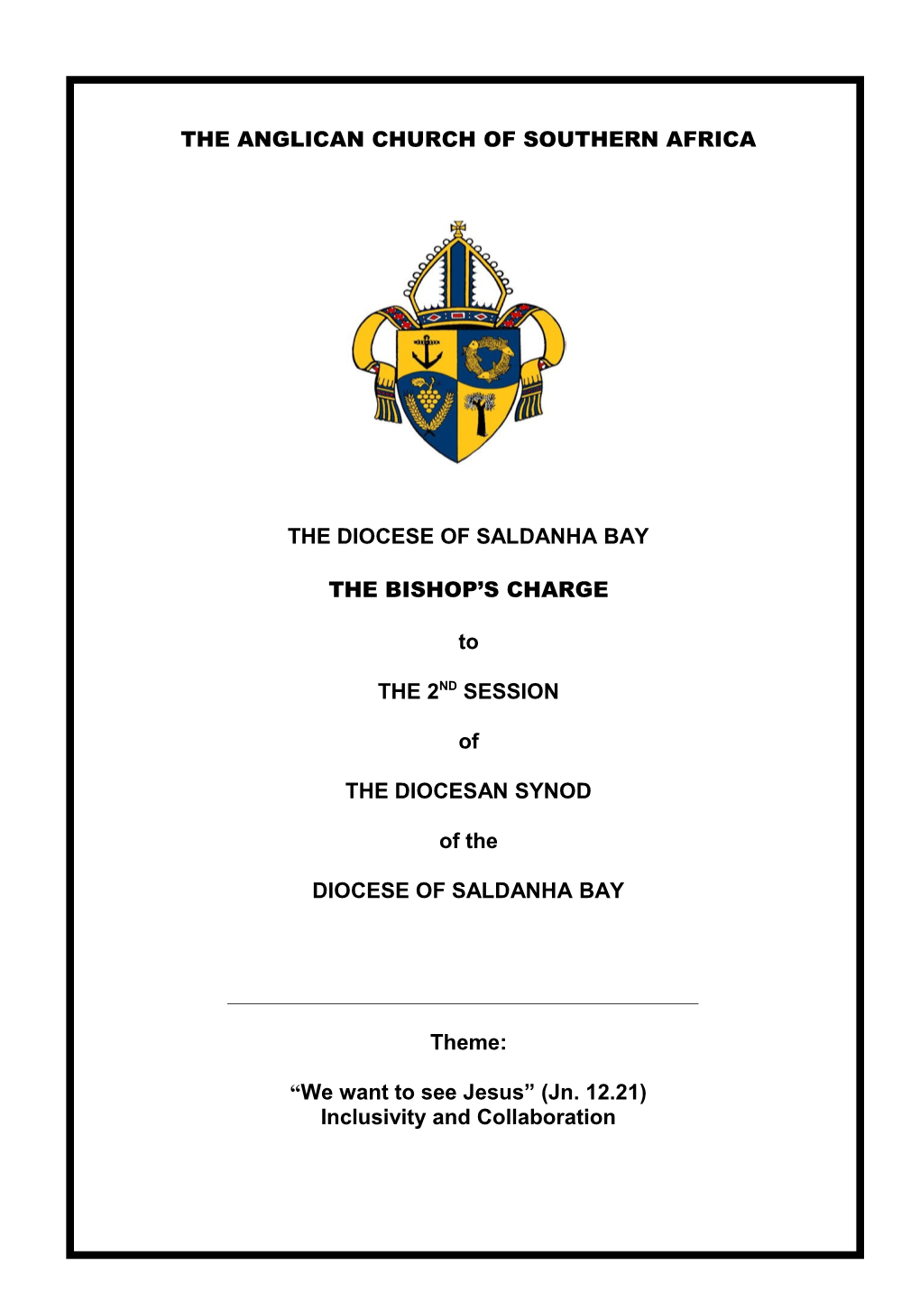 The Diocese of Saldanha Bay