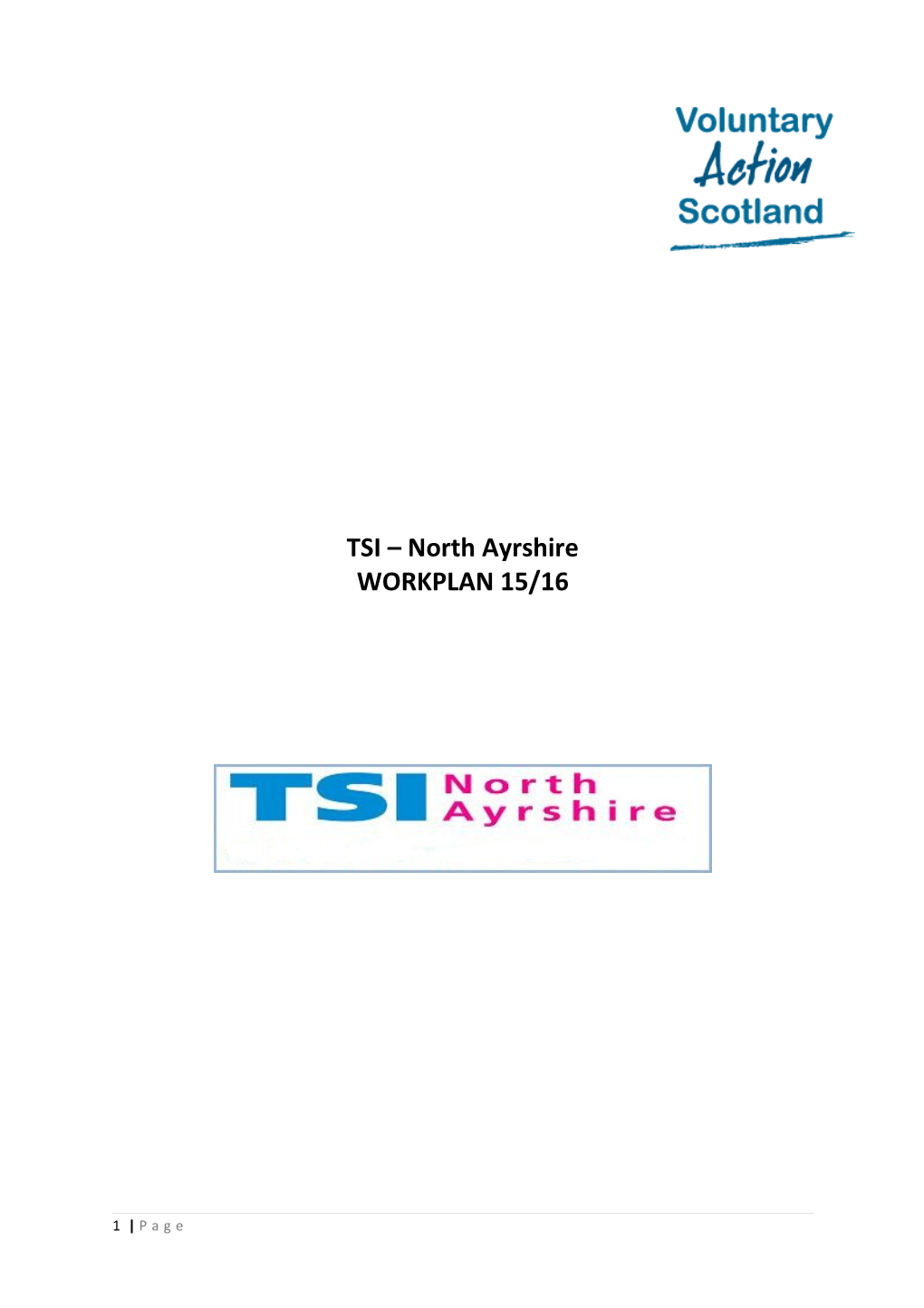 Third Sector Interface North Ayrshire Work Plan for 2015/16