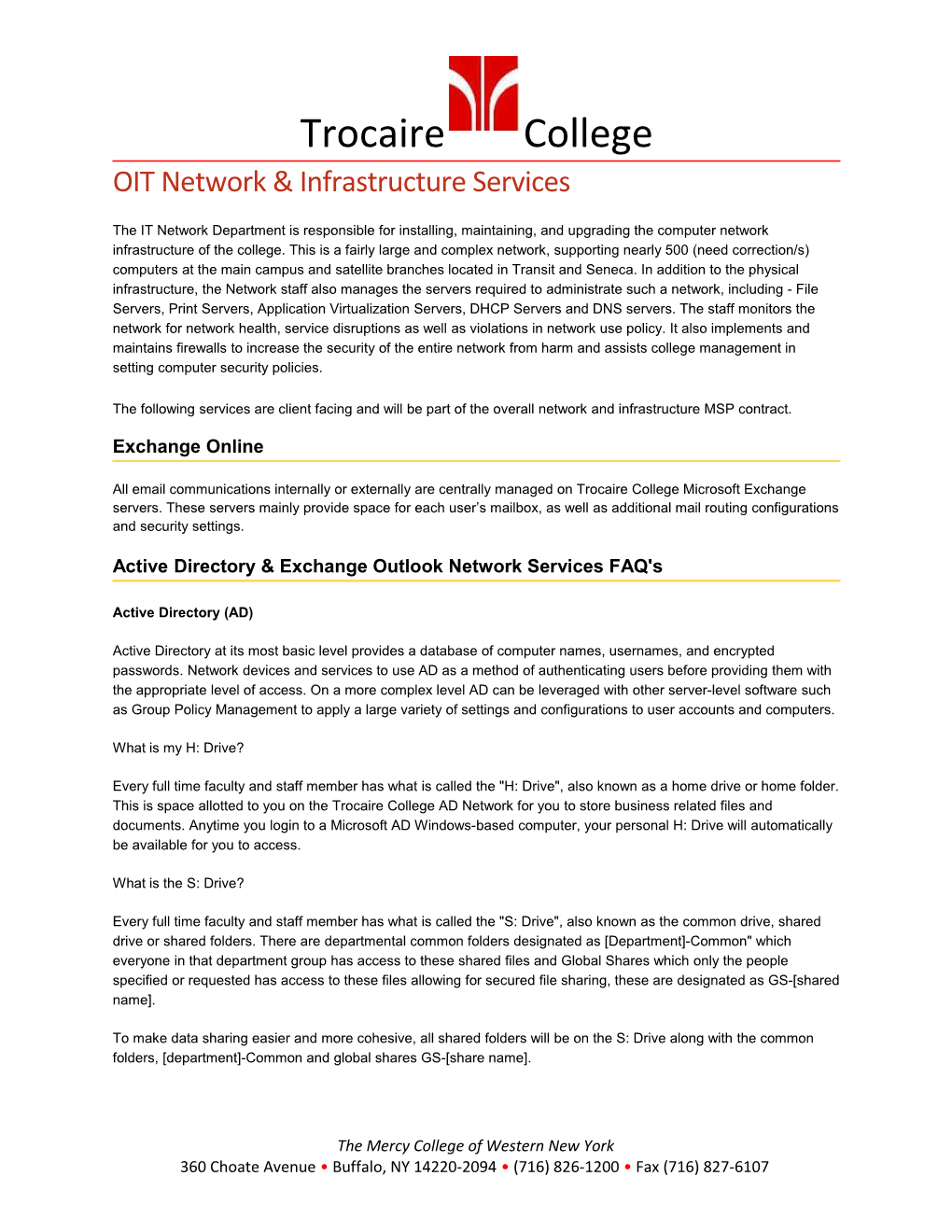 OIT Network & Infrastructure Services