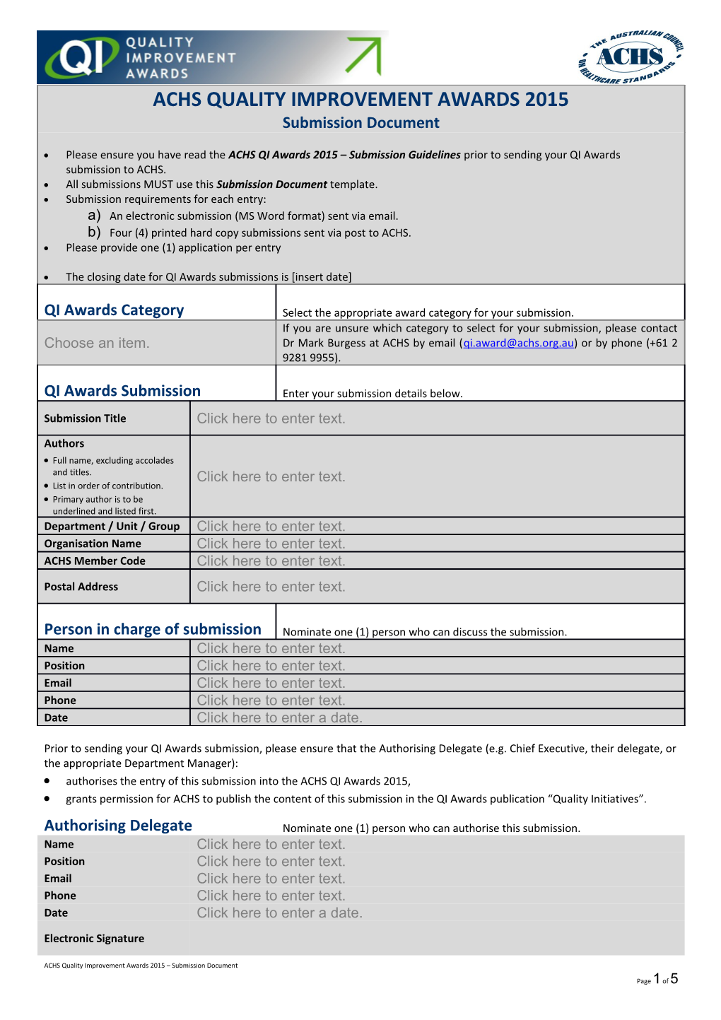 All Submissions MUST Use This Submission Document Template