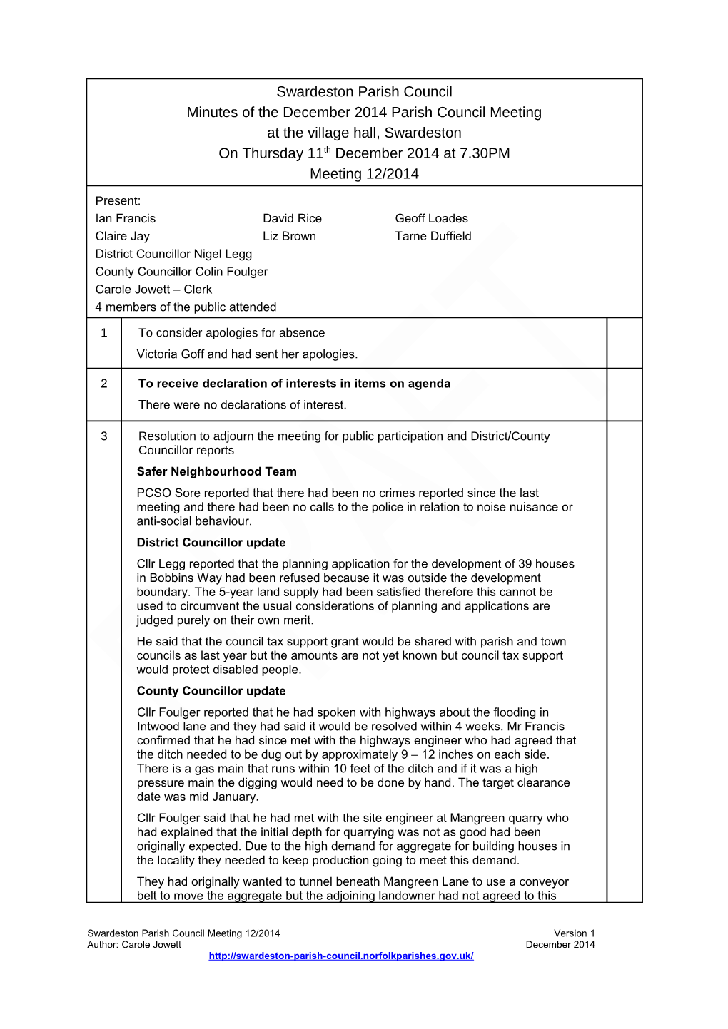 East Carleton & Ketteringham Parish Council s1