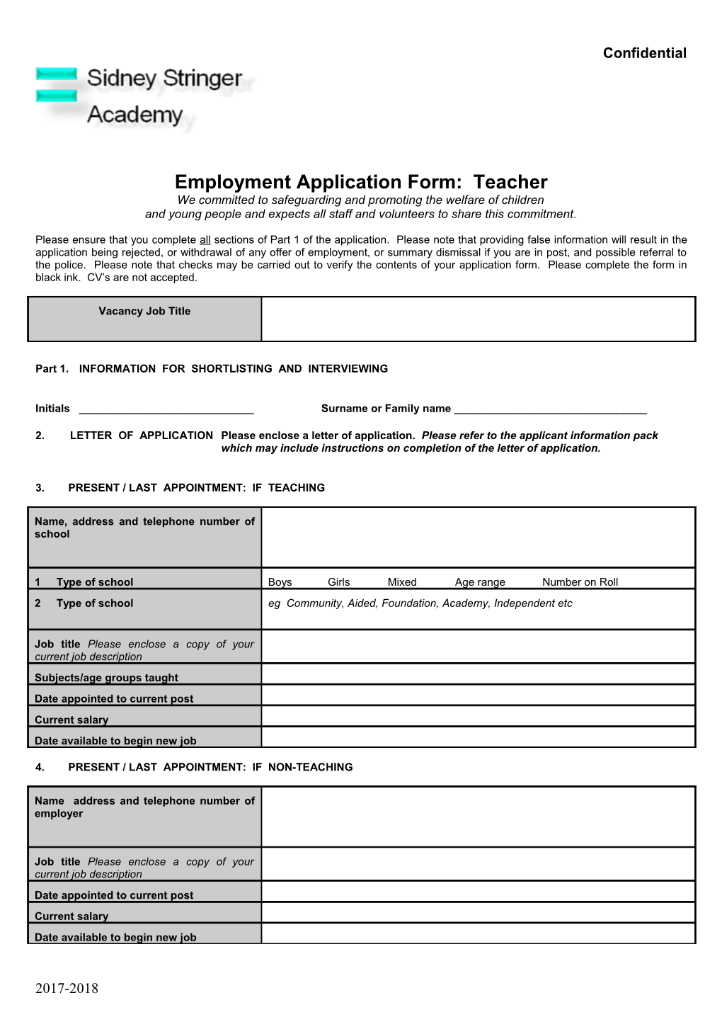 Application for Teaching Appointment s9