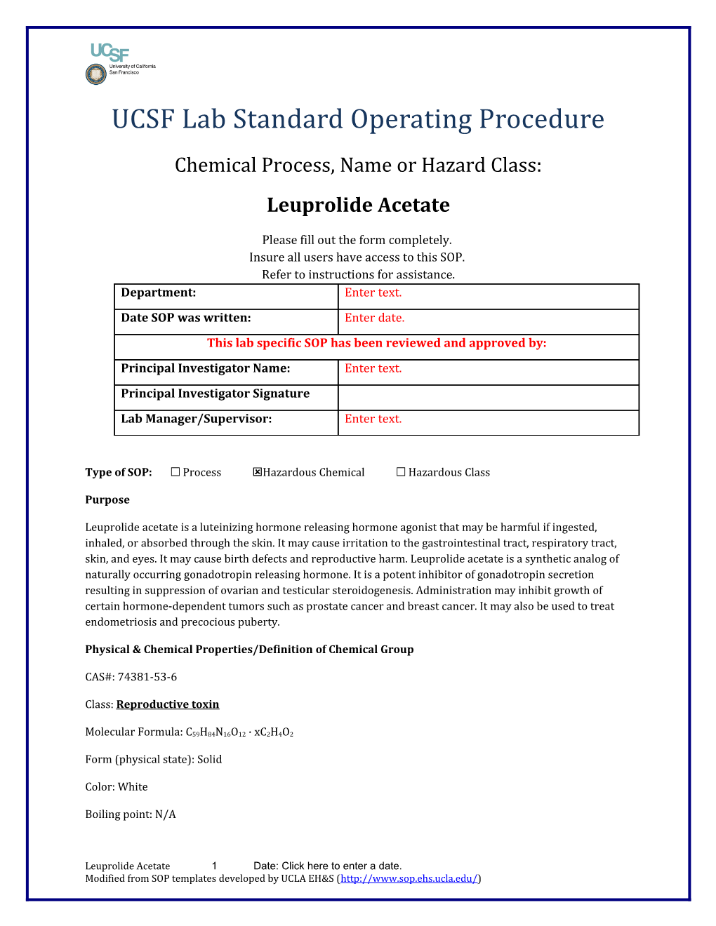 UCSF Lab Standard Operating Procedure s4