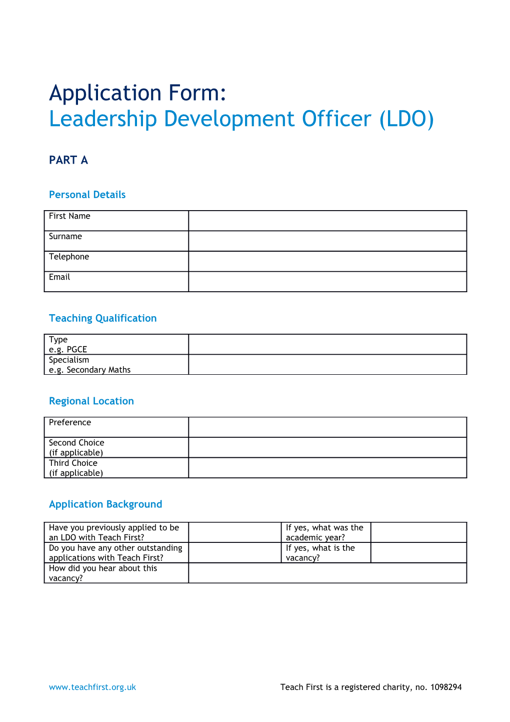 Leadership Development Officer (LDO)