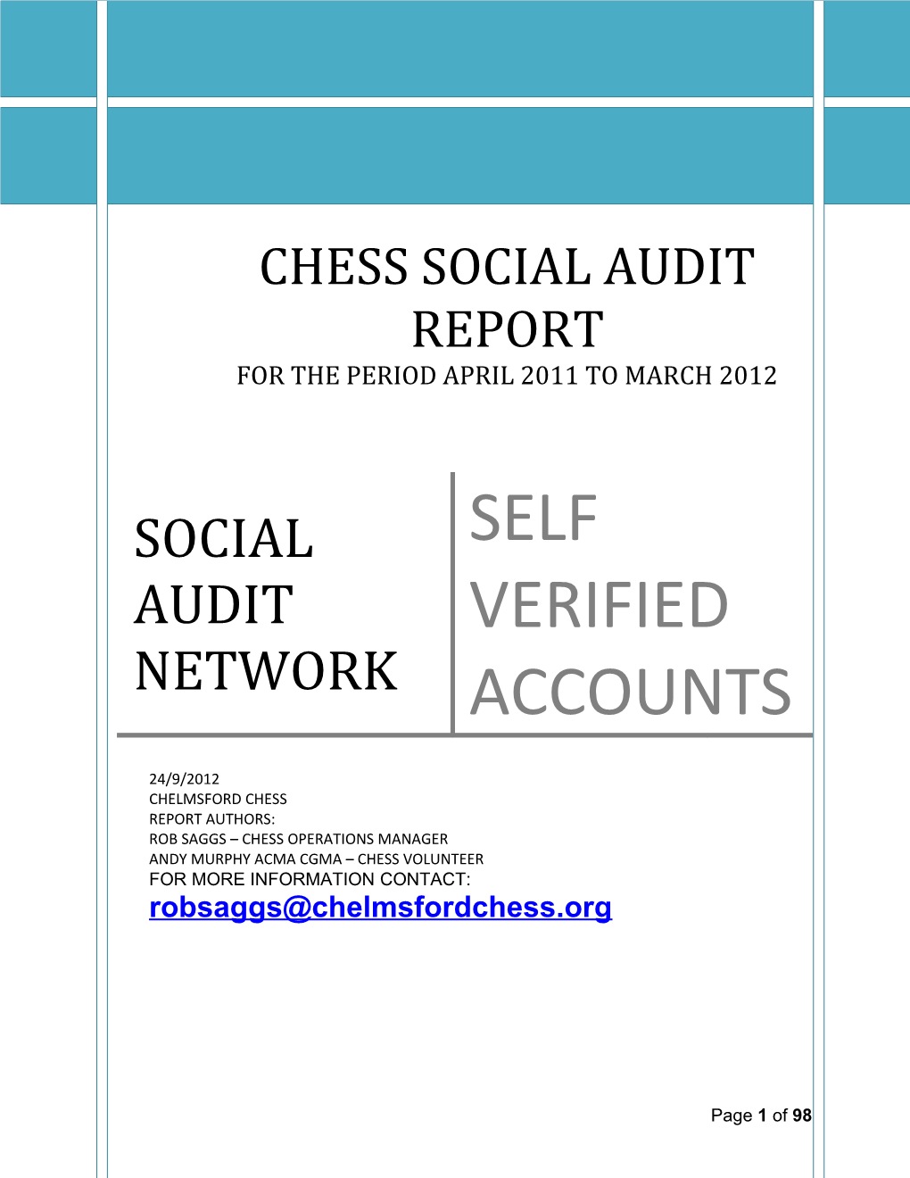 Chess Social Audit Report