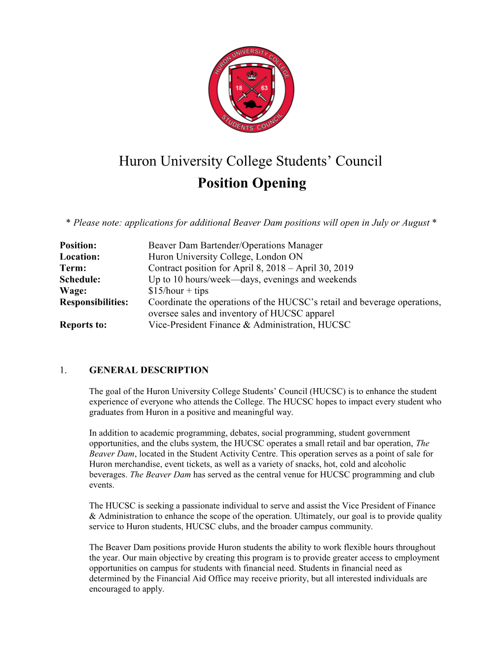 Huron University College Students Council