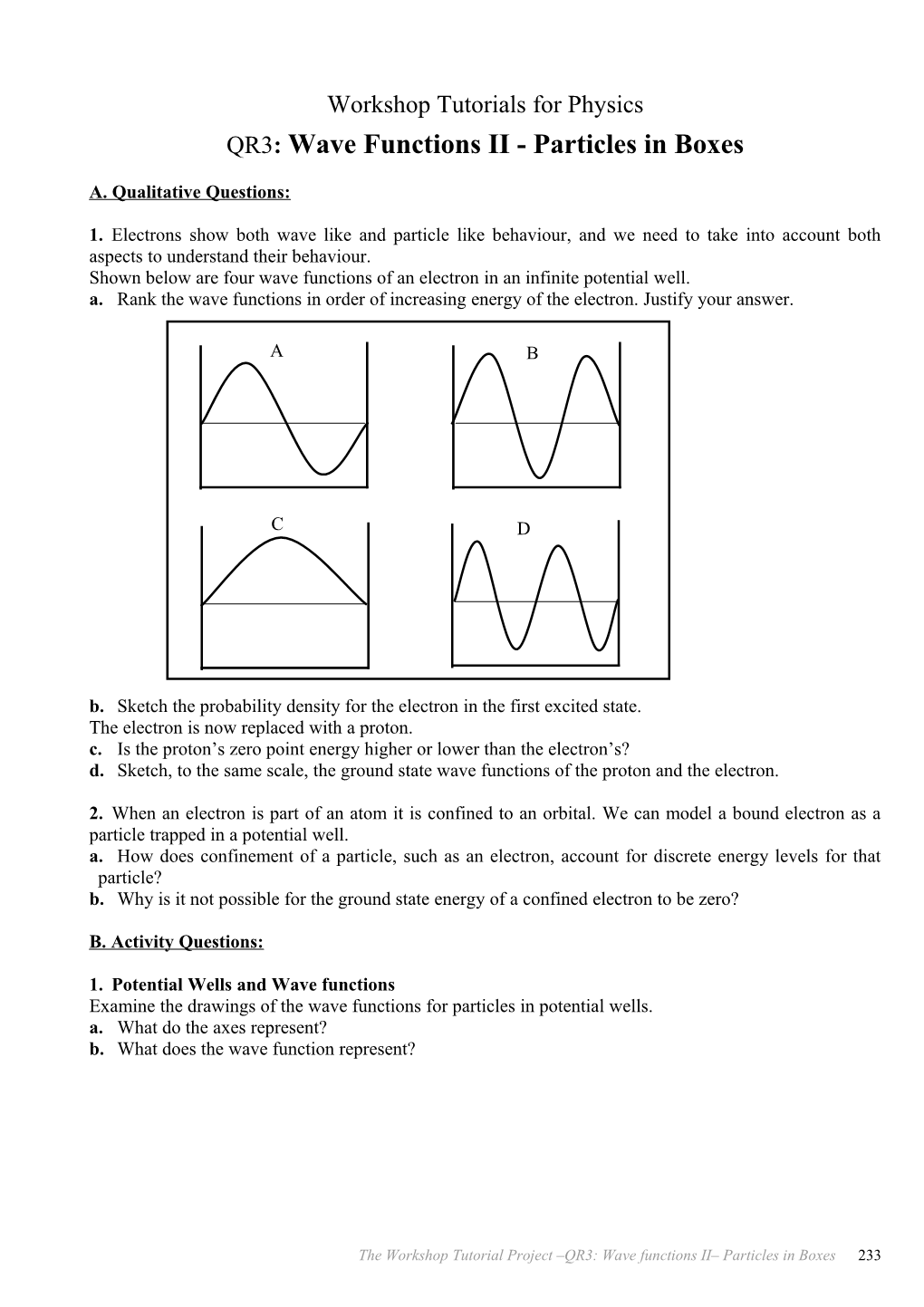 Wavefunctions - Particles As Waves s1