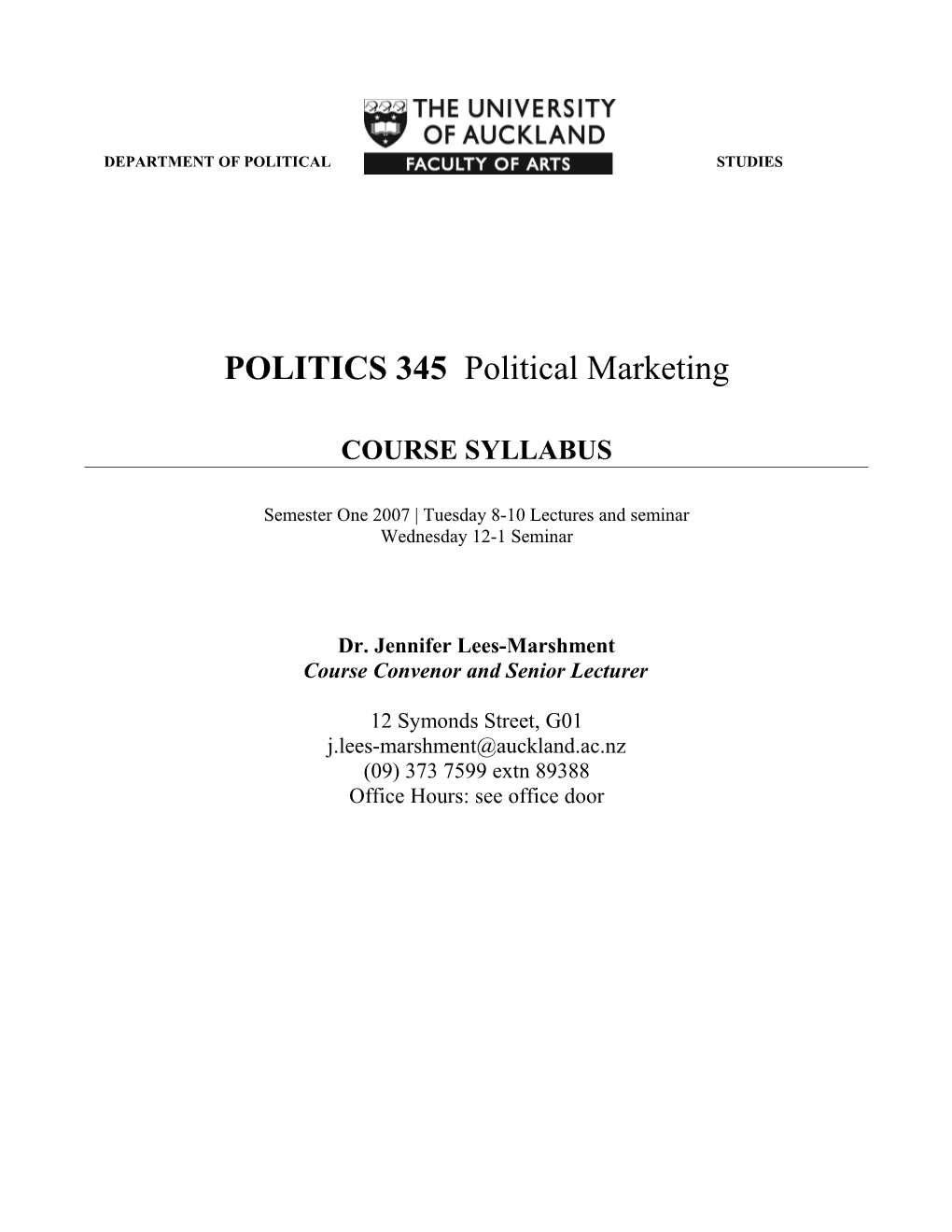 Syllabus, Regulations, EC 3508
